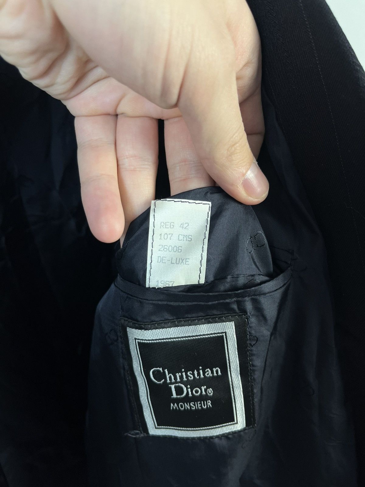 Christian Dior Monsieur × Vintage Christian Dior Monsieur Vintage Luxury Wool Blazer Jacket Size 42R - 9 Thumbnail