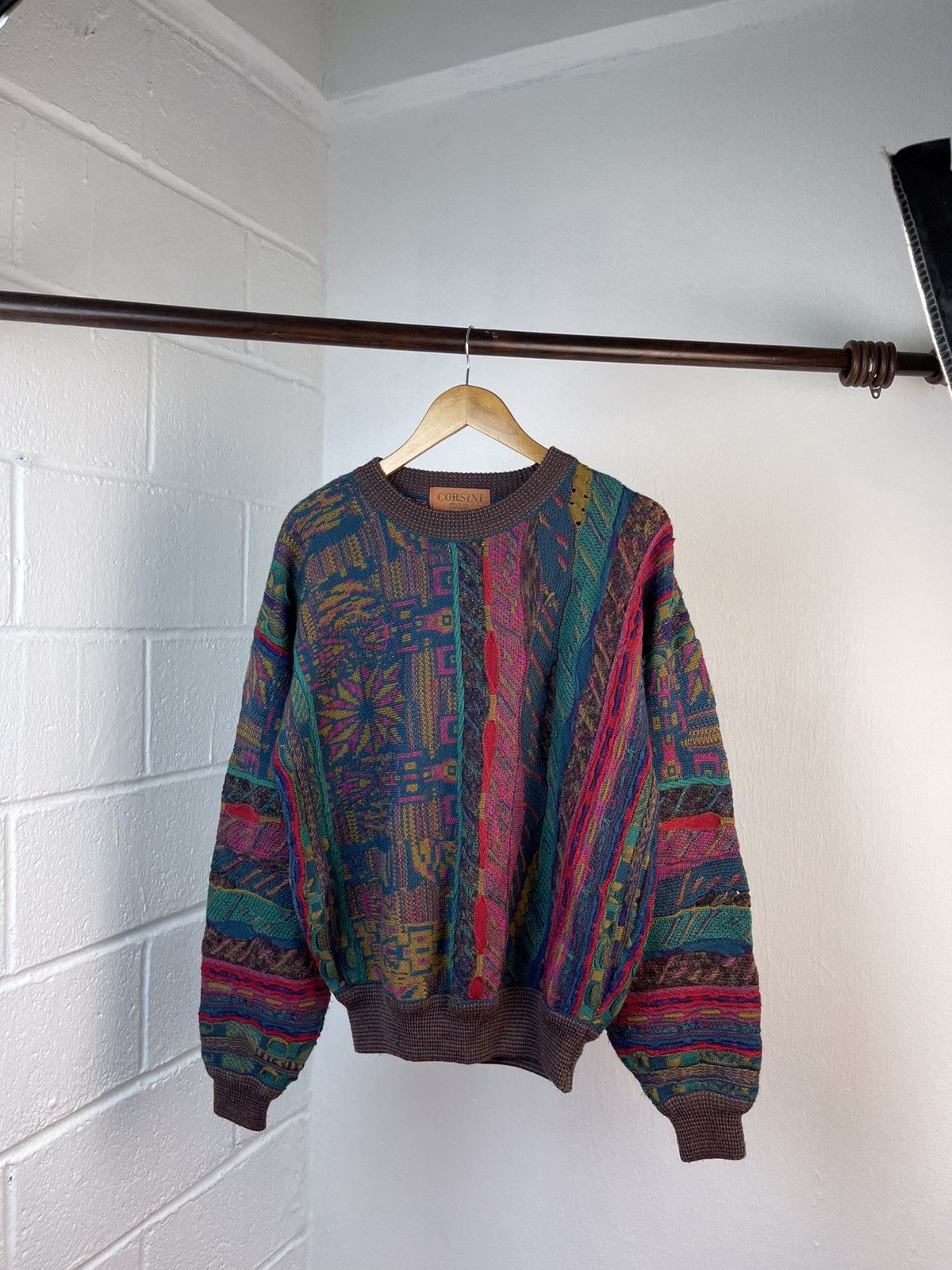 Aran Isles Knitwear × Coogi 90s Corsini Italia Coogi Style Knitwear Size US L / EU 52-54 / 3 - 4 Thumbnail