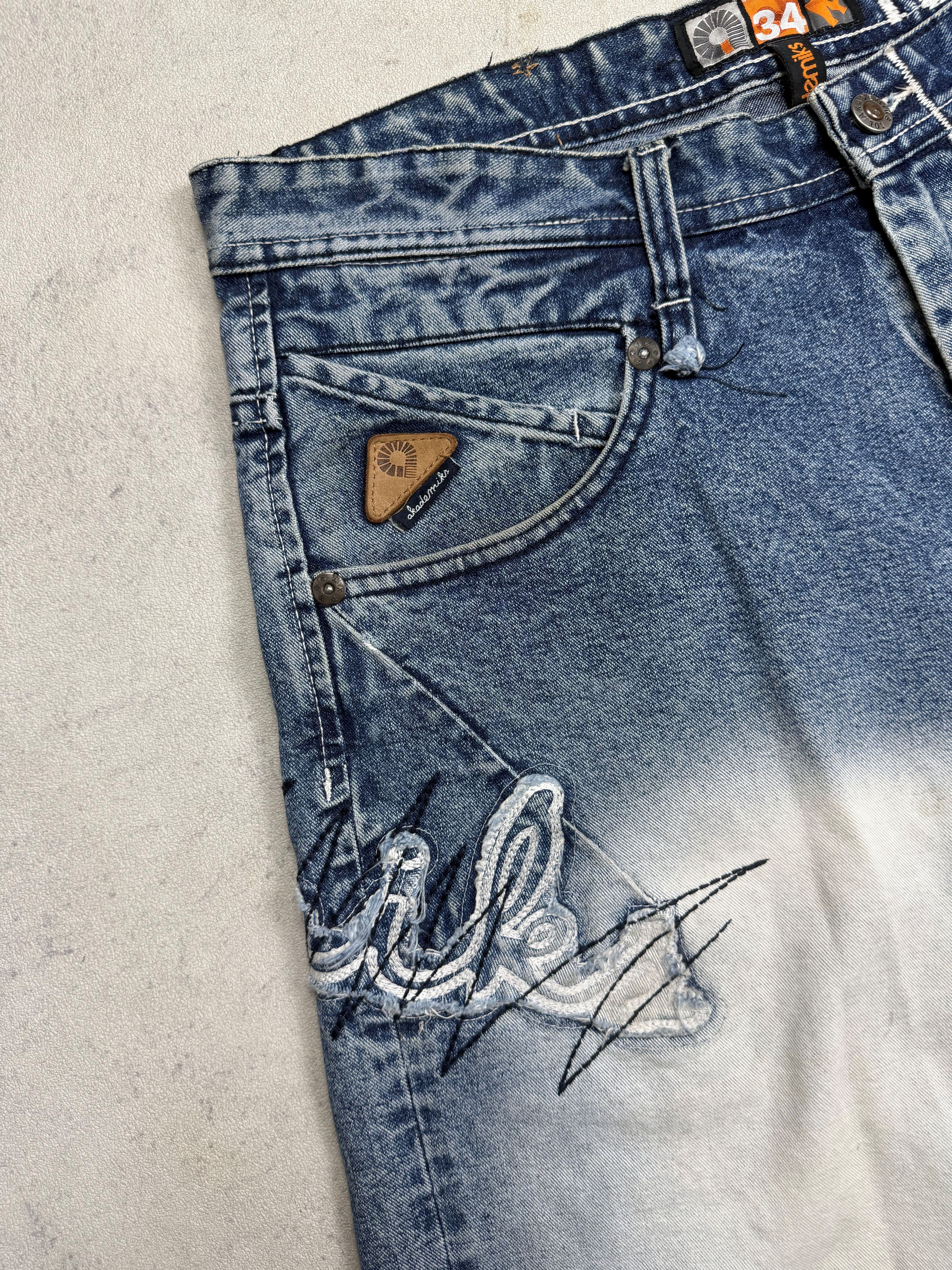 Akademiks Vintage Y2K Akademiks Baggy Shorts Denim Jorts Size US 34 / EU 50 - 2 Thumbnail