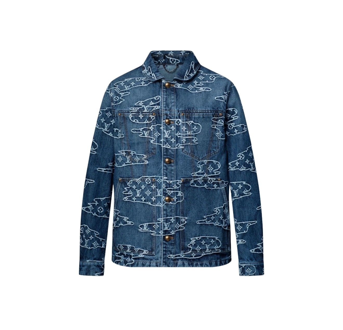 Louis Vuitton Louis Vuitton Clouds Monogram Denim Jacket 52 Size US L / EU 52-54 / 3 - 1 Thumbnail