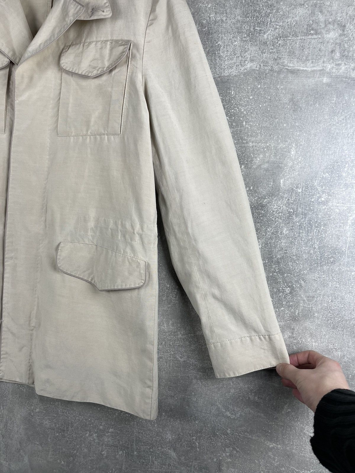 Brioni Brioni Safari Field Jacket Regular Fit Beige Cotton Size US M / EU 48-50 / 2 - 8 Thumbnail