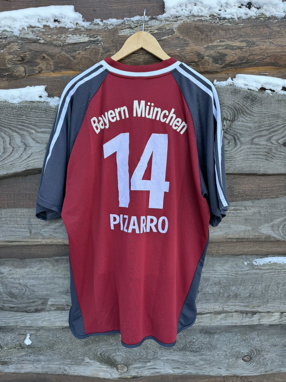 Adidas × Vintage 2001 Adidas Bayern Munich #14 Pizarro opel vintage jersey Size US XXL / EU 58 / 5 - 9 Thumbnail