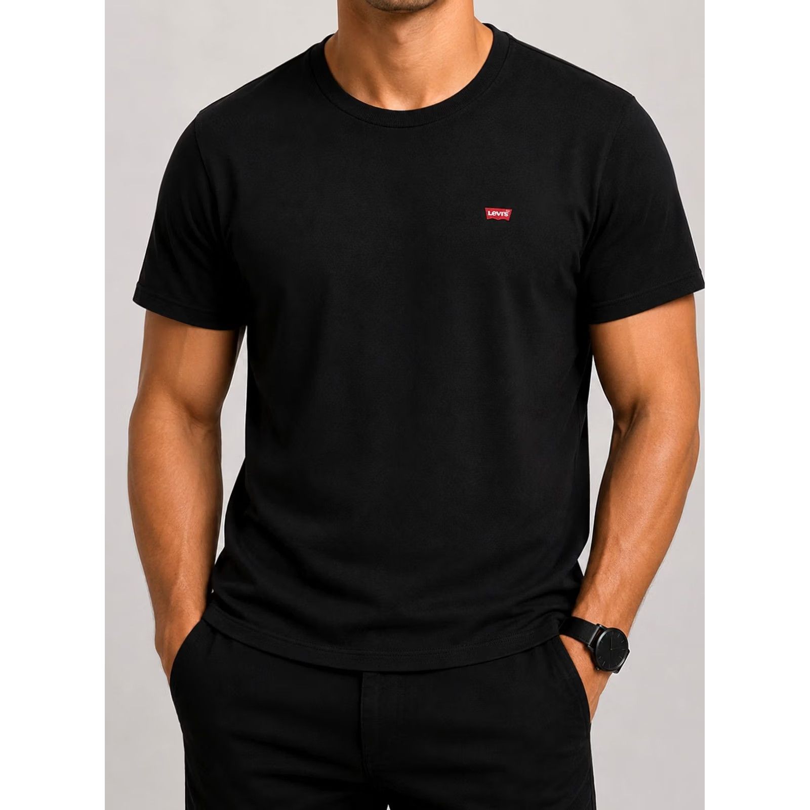 Levi's Levi's Mens Black Logo Crew Neck T-Shirt Size S Regular Cotton Size US S / EU 44-46 / 1 - 2 Thumbnail