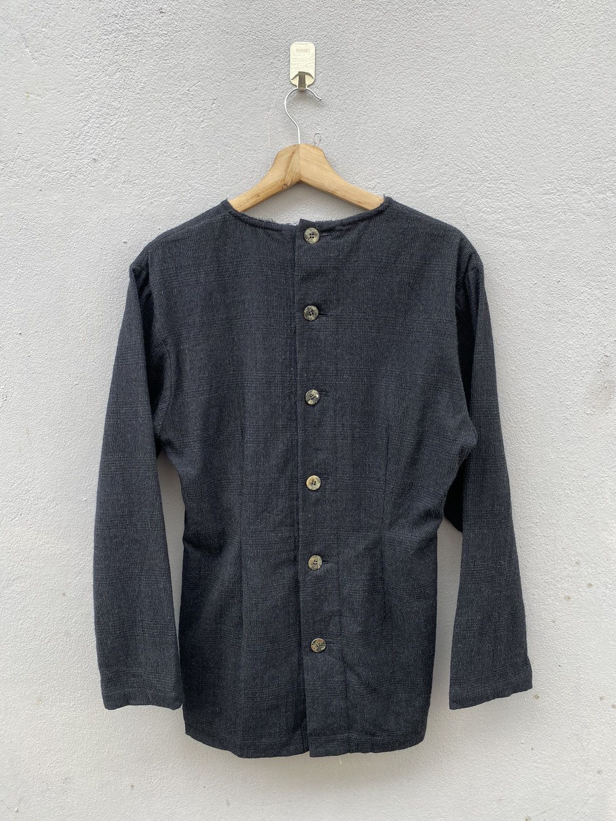 Comme des Garcons × Rei Kawakubo × Vintage 🔥RARE🔥1980s Comme des Garçons Glen Check Back Button Dress Size M / US 6-8 / IT 42-44 - 6 Thumbnail