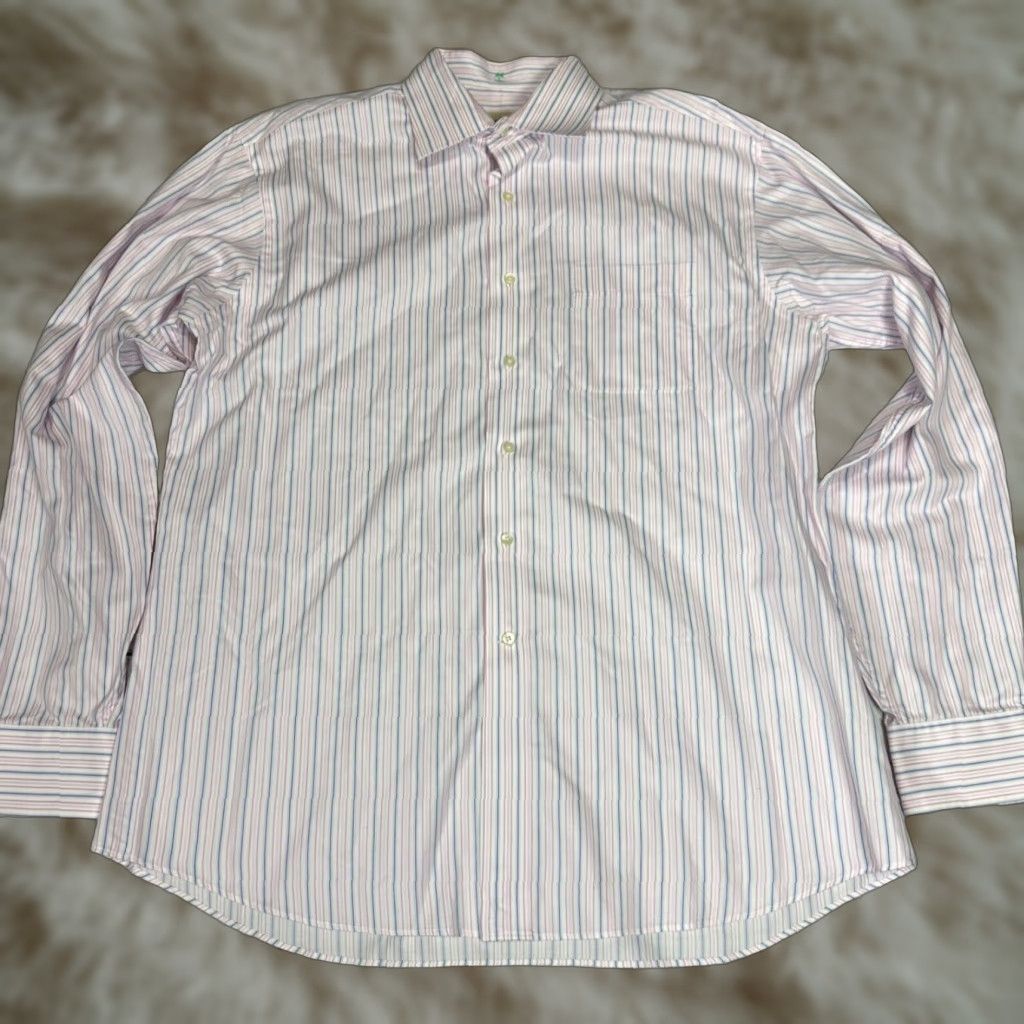 Tommy Bahama Tommy Bahama Shirt Mens Long Sleeve Button-Up Sz 16.5 Pink Stripe Cotton Size US XL / EU 56 / 4 - 1 Thumbnail