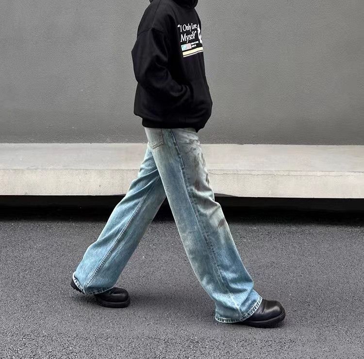 Japanese Brand × Jean Dirty dyed and washed distressed jeans Size US 32 / EU 48 - 4 Thumbnail