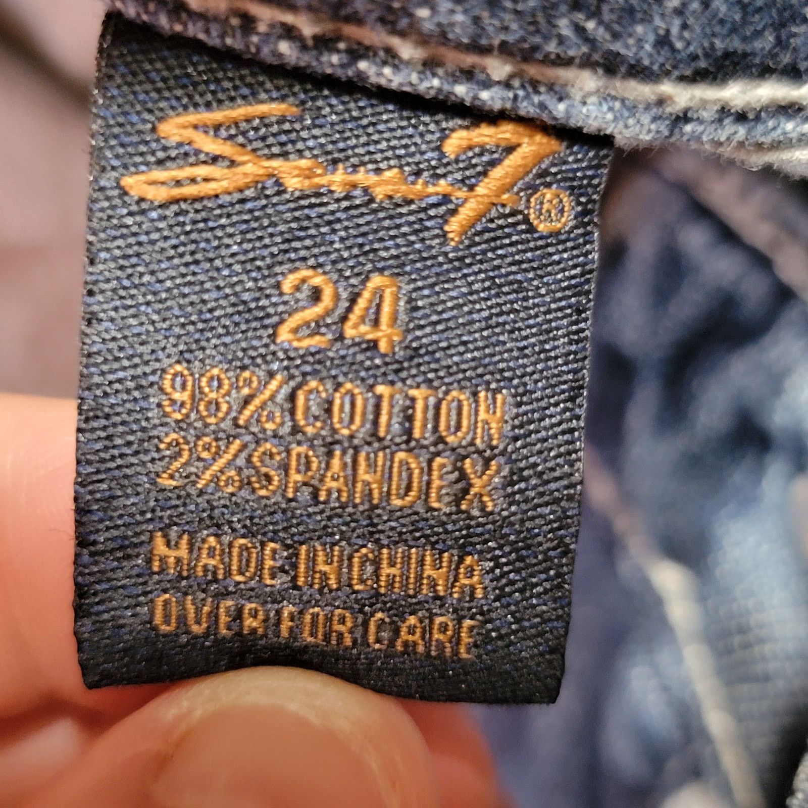 Seven 7 Seven7 Straight Denim Jeans w/ Front Bling - Size 24 Size 42" / US 20 - 9 Thumbnail