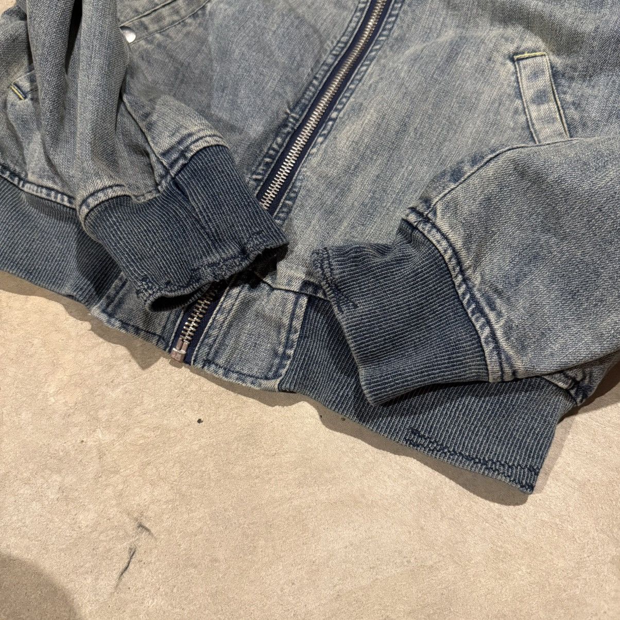 Diesel Vintage Diesel Faded Denim Reversible Bomber Jacket Grunge Size US L / EU 52-54 / 3 - 6 Thumbnail