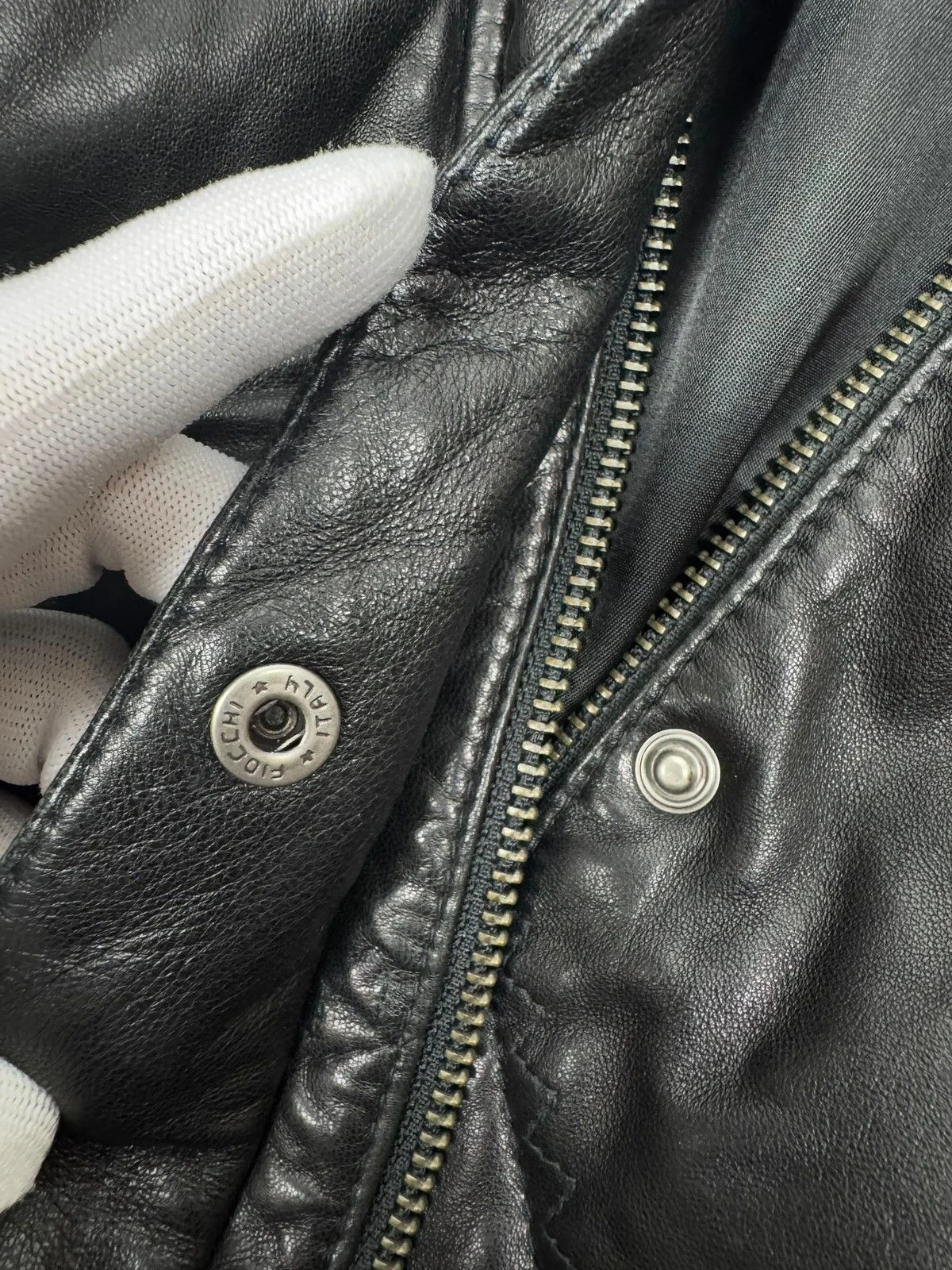 Orwell Genuine Leather Down Puffer Jacket Belted size M