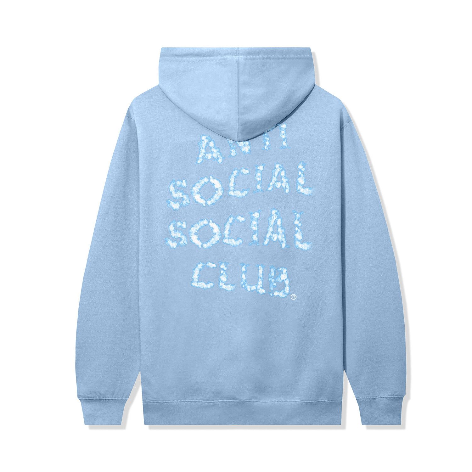 Anti Social Social Club Double Partly Cloudy Blue Hoodie New