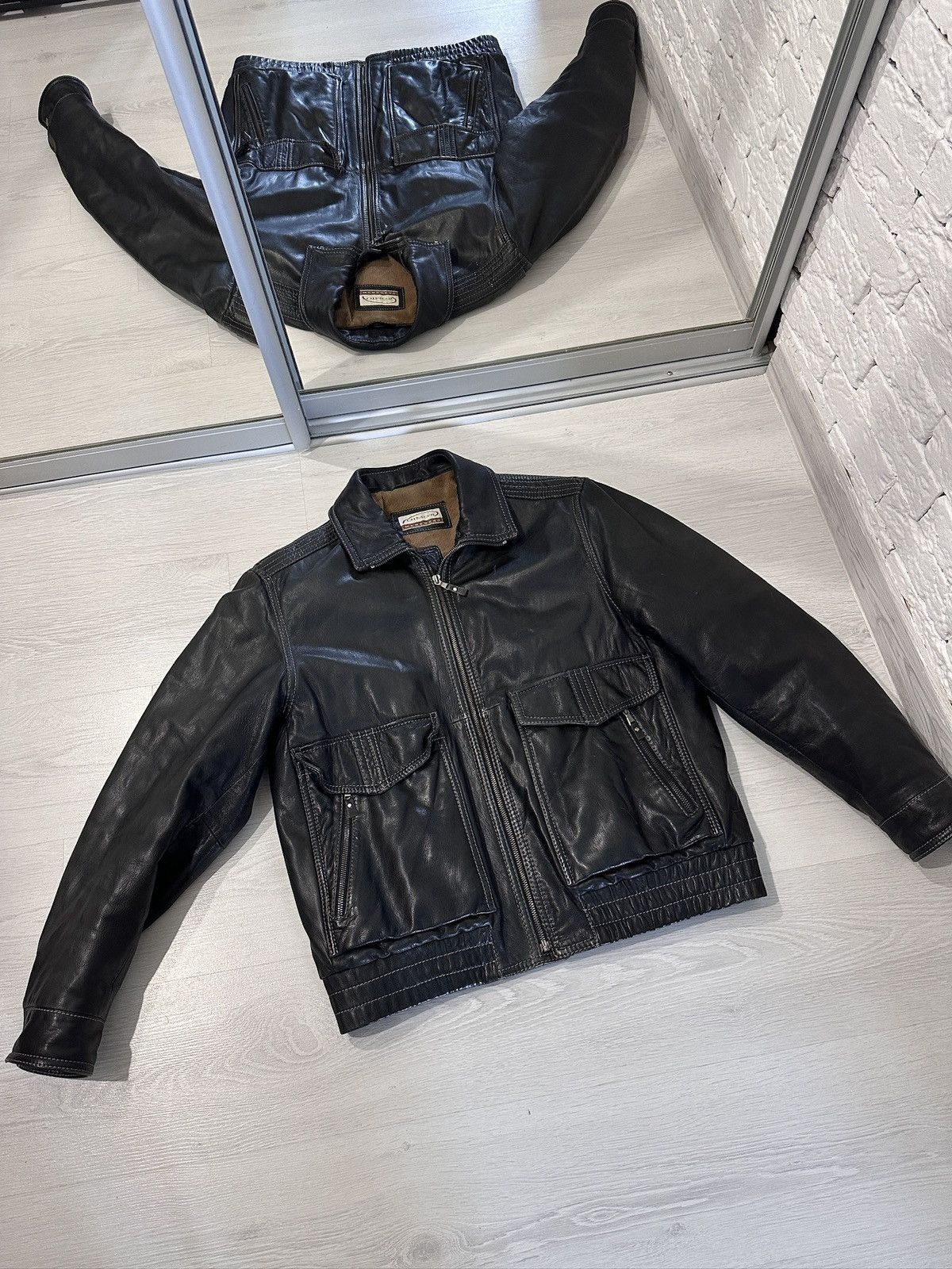 Gimo's Gimo’s Italy Leather Jacket – 100% Pelle Leather – Black Size US L / EU 52-54 / 3 - 20 Thumbnail