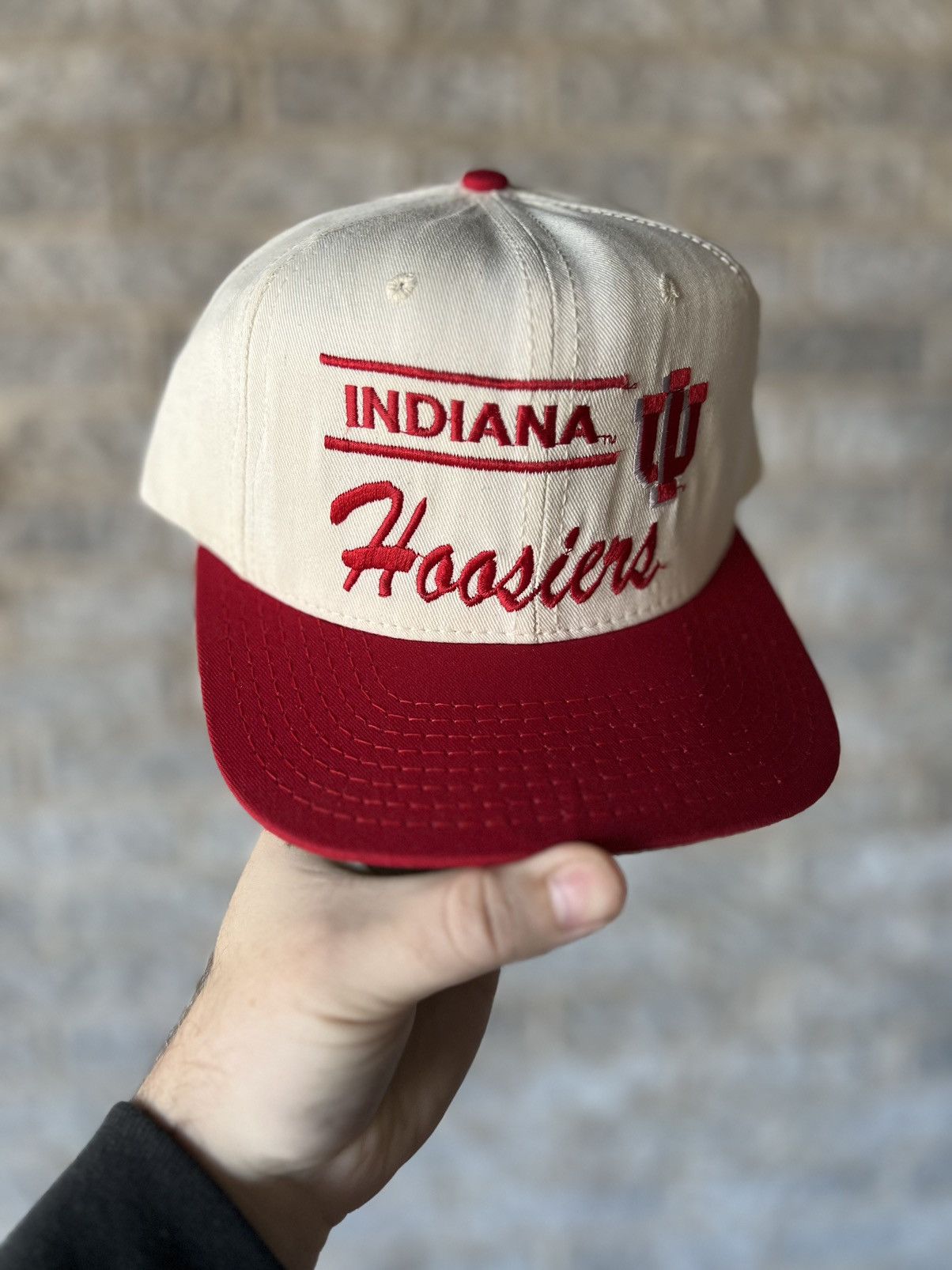 Sports Specialties × Vintage Vintage 90’s Indiana Hoosiers NCAA SnapBack Hat Size ONE SIZE - 1 Thumbnail