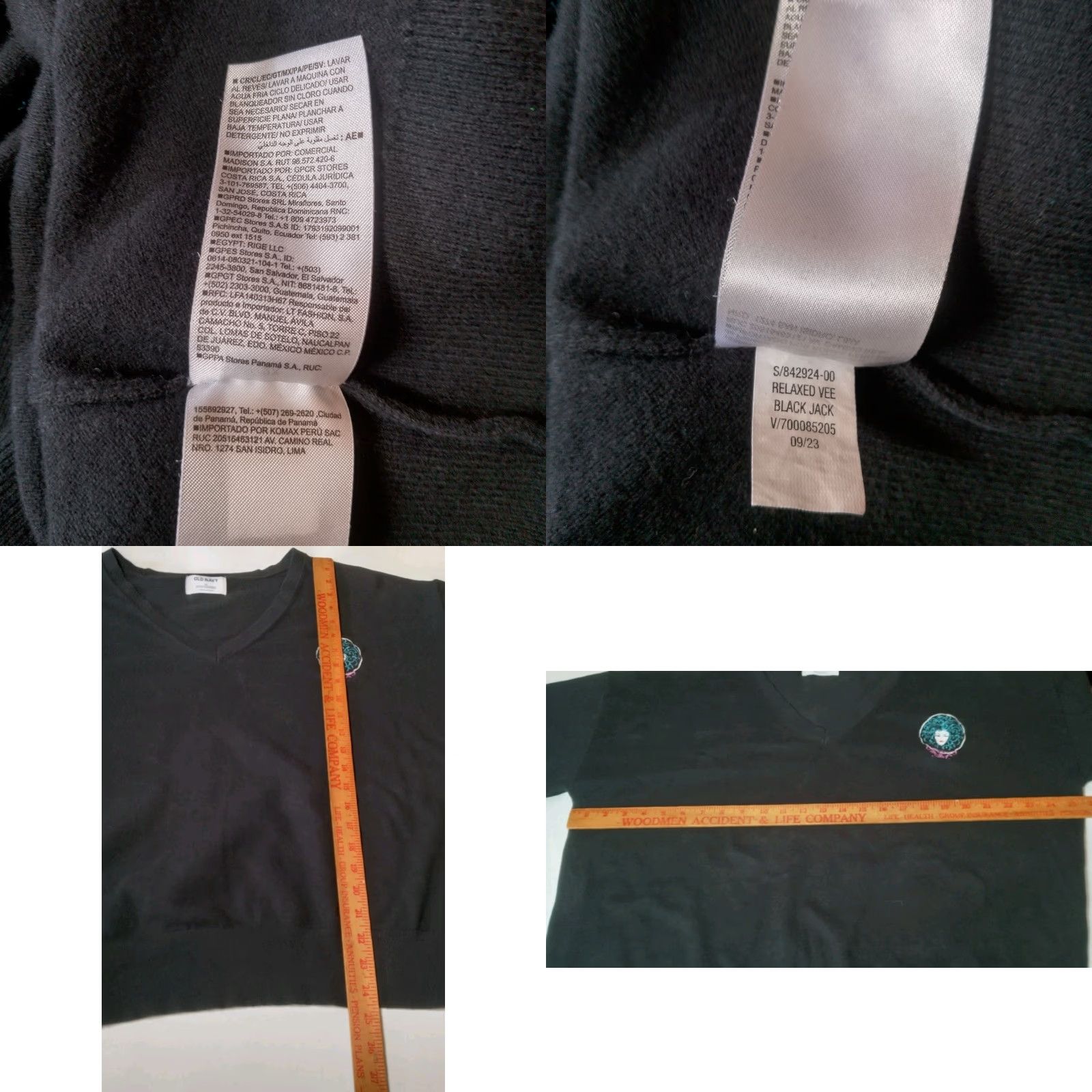 Vintage VINTAGE Haunted Mansion Madame Leota Sweater Women 2X Old Navy Black V Neck Halloween Size XXL / US 16-18 / IT 52-54 - 8 Thumbnail