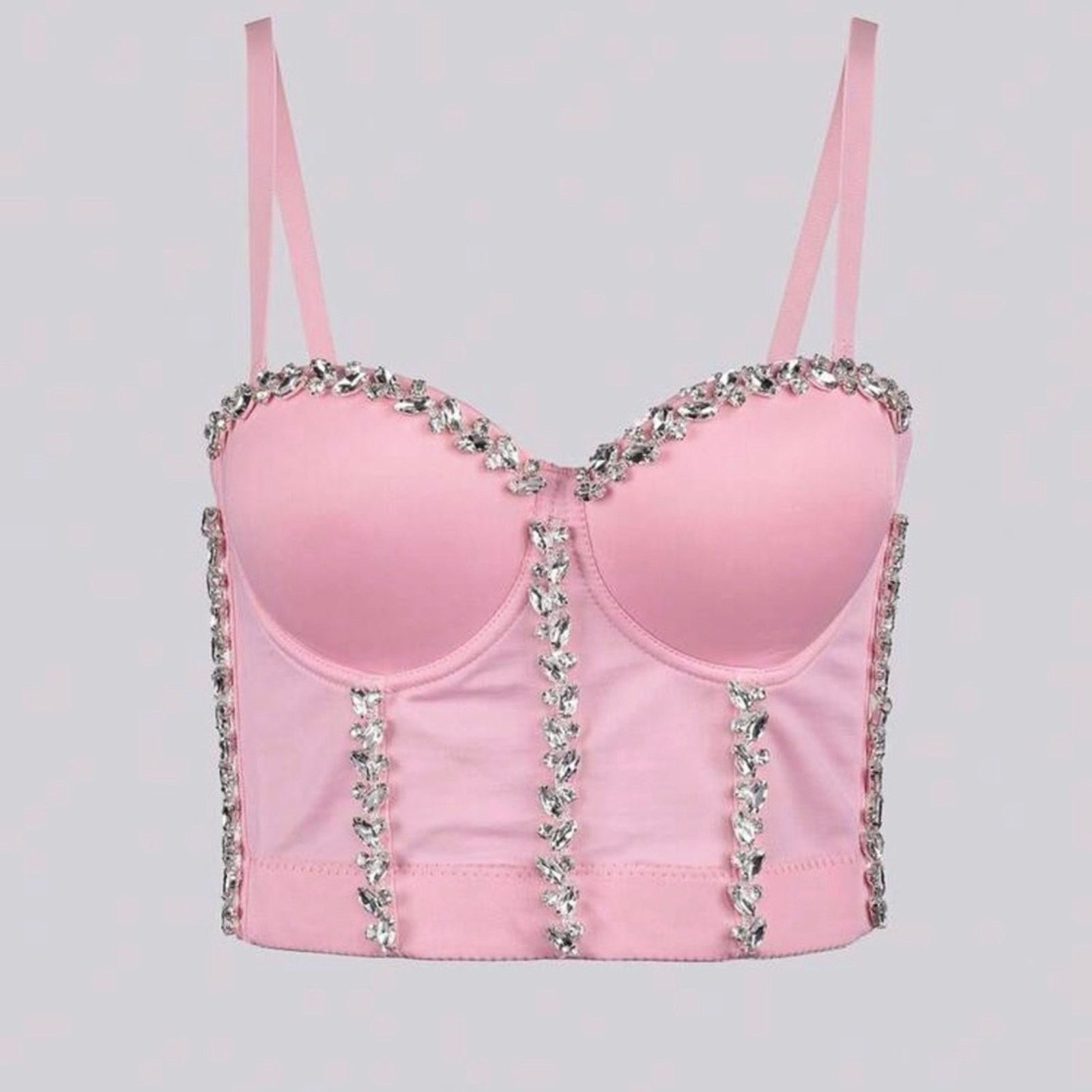 Other Y2K Chic Pink Embellished Bustier size S Size S / US 4 / IT 40 - 7 Thumbnail