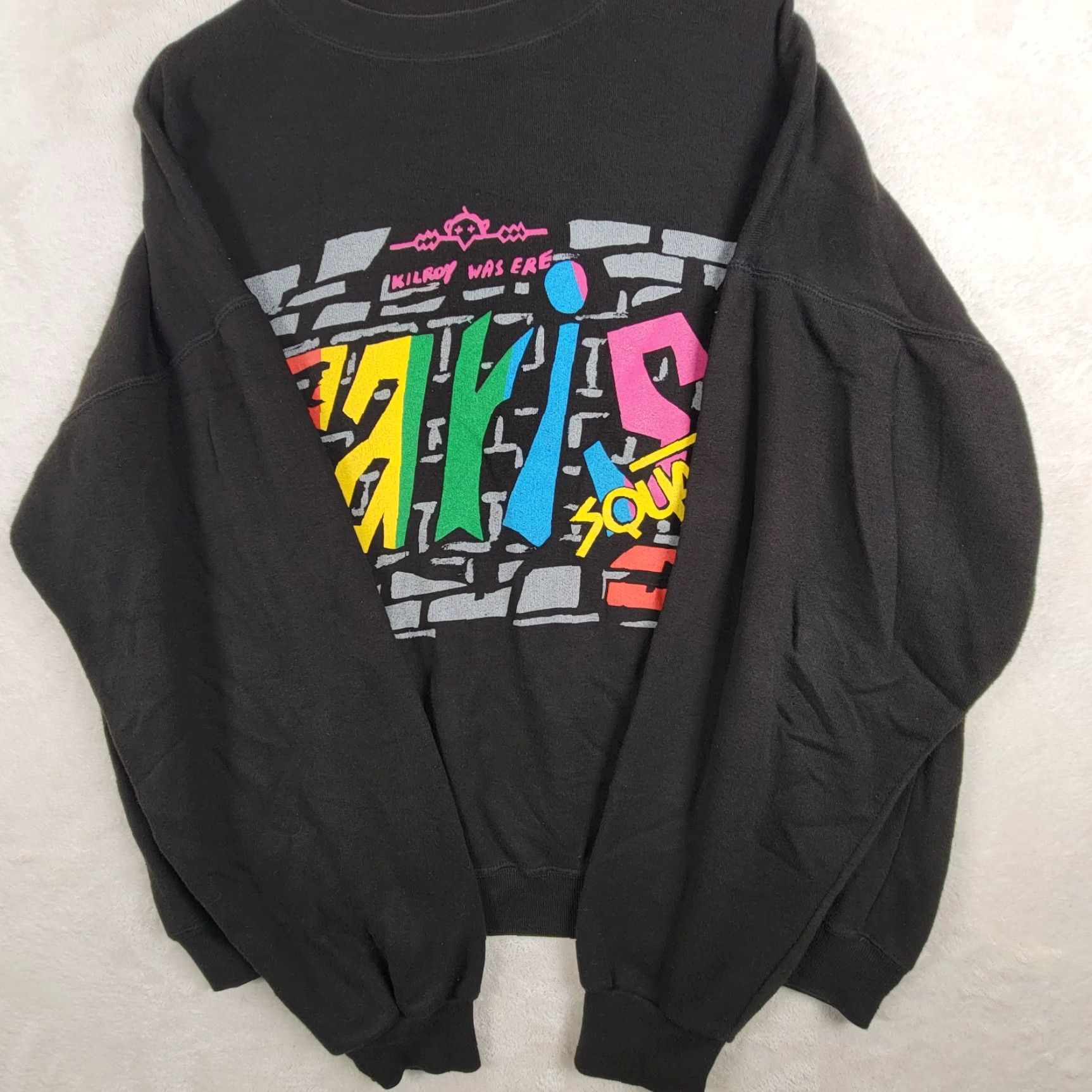 FARIS VINTAGE Tangs Black Sweatshirt Men XXL Art Attack Pullover Crew Neck Graphic Print All Seasons Heavyweight Cotton- France Men Size US XXL / EU 58 / 5 - 2 Thumbnail