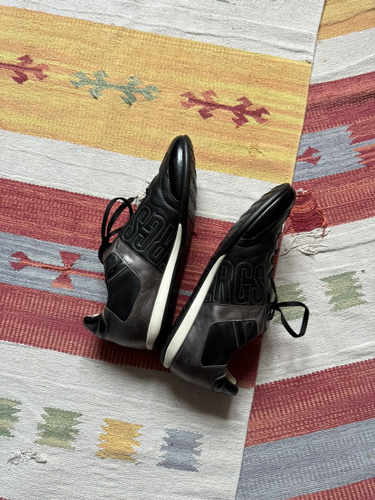 Dirk Bikkembergs Vintage 00’s Dirk Bikkembergs y2k Black Leather Low Sneakers Size US 9 / IT 39 - 3 Thumbnail