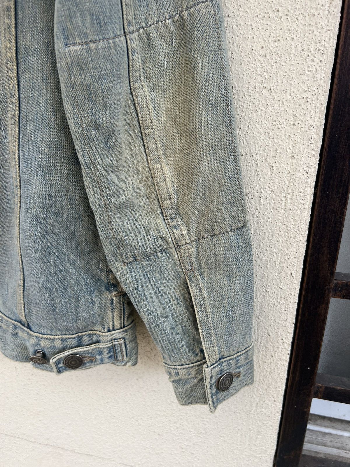 Vintage Et Vous Distress Mud Denim 4 Pocket Trucker Jacket
