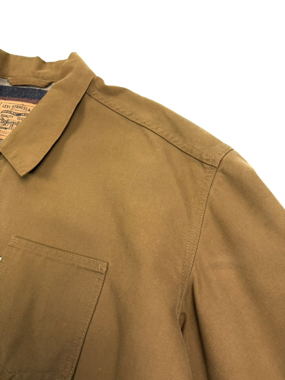 Levi's Vintage Clothing Vintage 90s Levi's Mustard Blanket Workwear Jacket Italy XXl Size US XXL / EU 58 / 5 - 23 Thumbnail