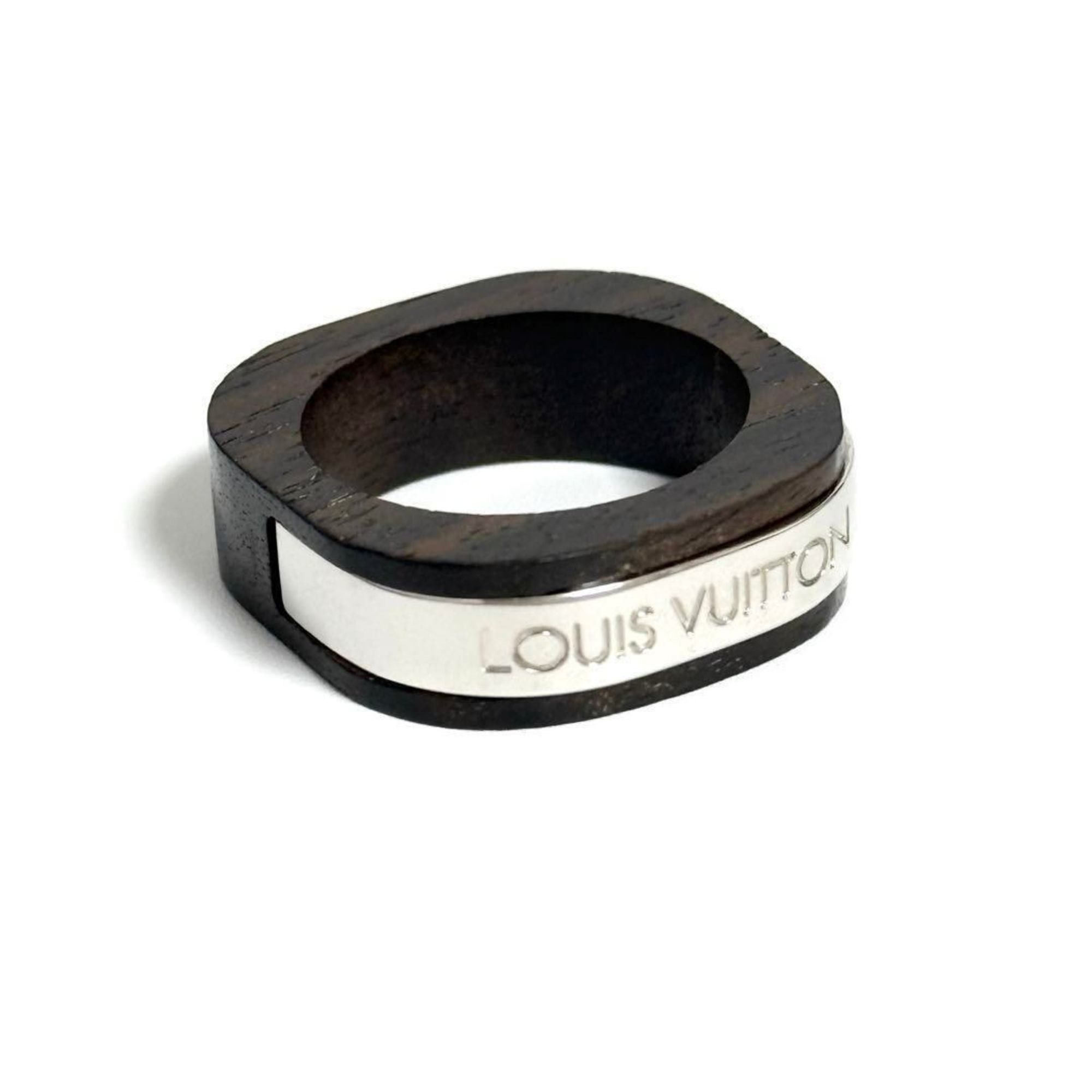 Louis Vuitton Louis Vuitton Men's Wood and Metal Square Ring Size ONE SIZE - 1 Thumbnail