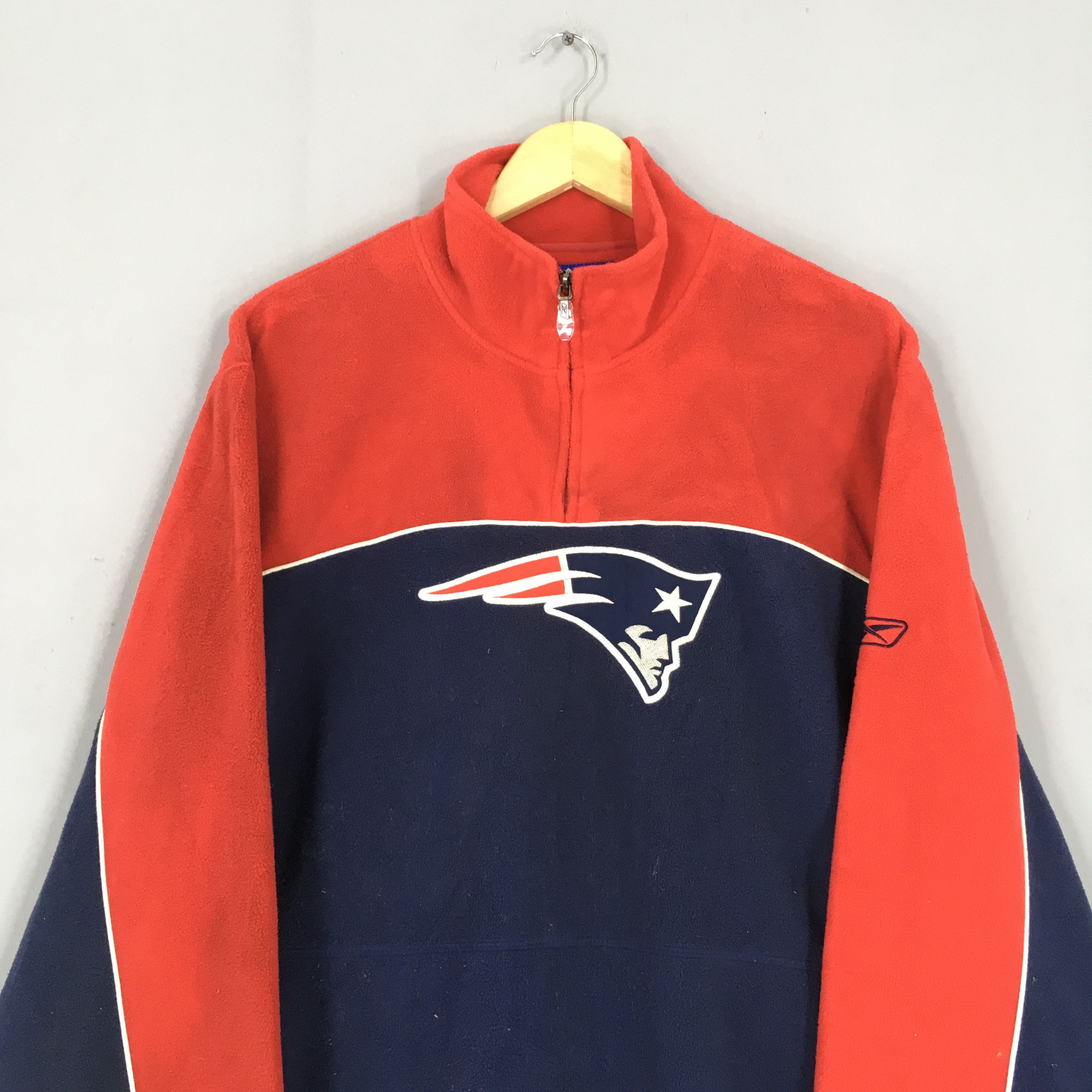 NFL × Vintage Vintage New England Patriots NFL Half Zipper Sweater Medium Size US M / EU 48-50 / 2 - 2 Thumbnail
