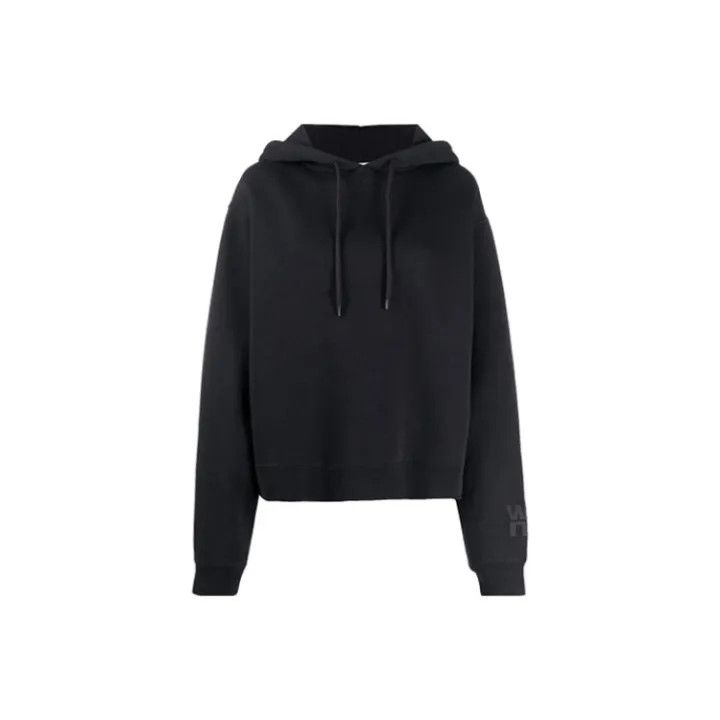 Alexander Wang Alexander Wang Black Logo Hoodie for Women 0079 Size XXS / US 00 / IT 34 - 1 Thumbnail