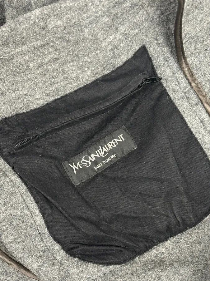 Yves Saint Laurent 2000s Yves Saint Laurent Grey Long Wool Jacket Size US M / EU 48-50 / 2 - 12 Thumbnail