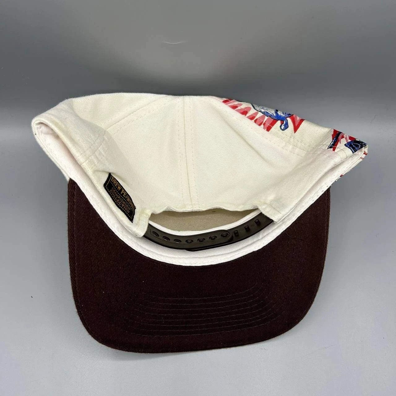 Drew Pearson MLB Champions Hat Men White Brown Snap Back Cap Cotton New Size ONE SIZE - 9 Thumbnail