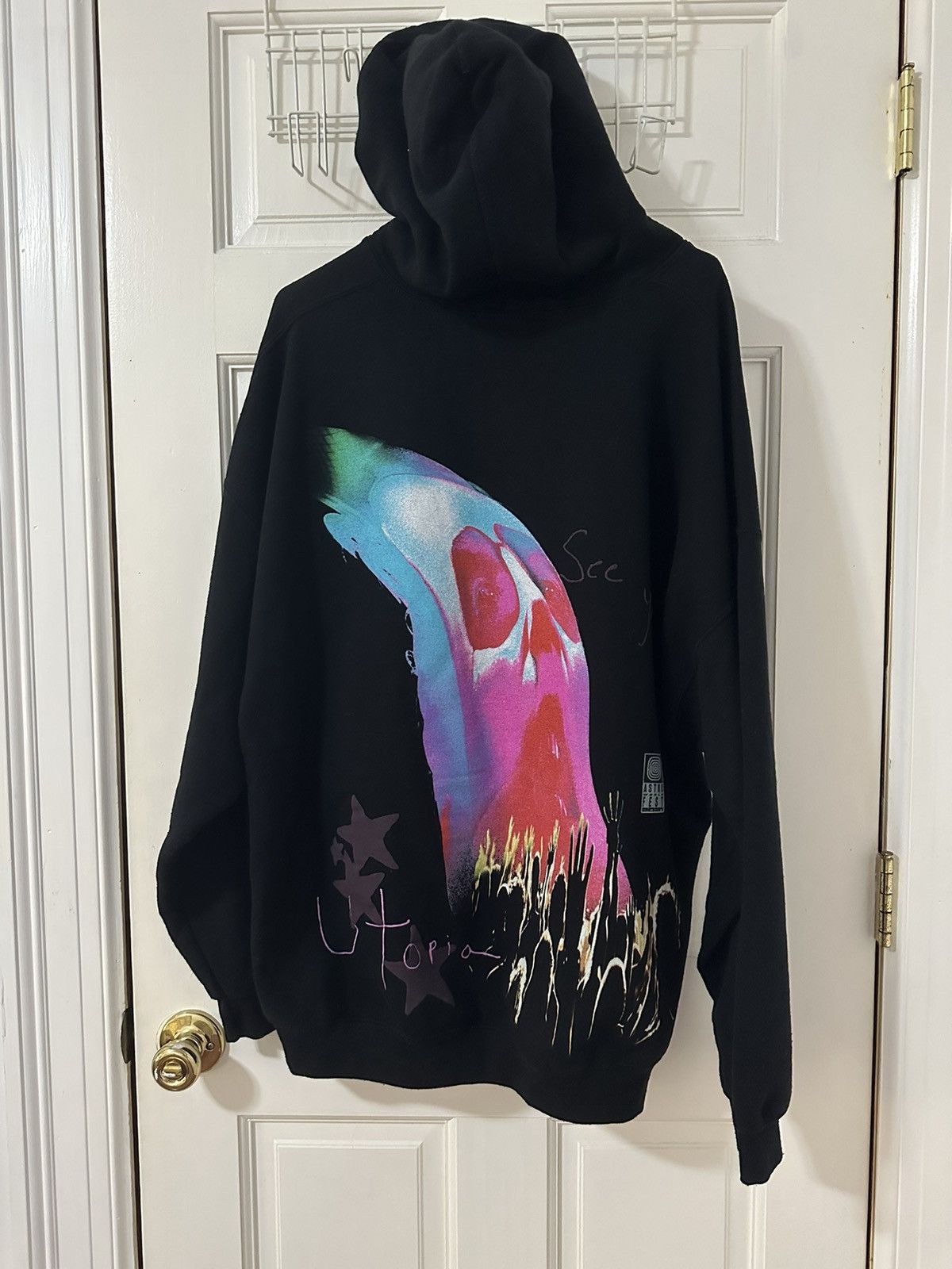 image of Travis Scott Utopia Hoodie in Black, Men's (Size XL)