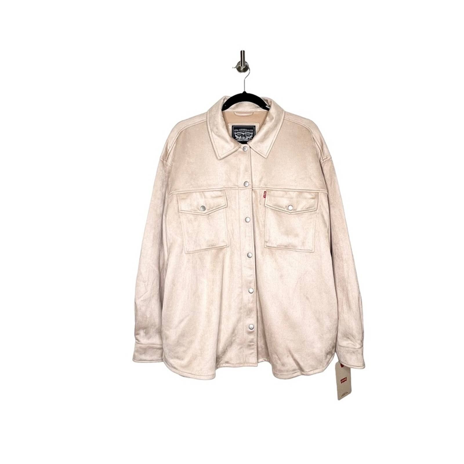 Levi’s Women’s Faux Suede Shirt Jacket Sand Size XL