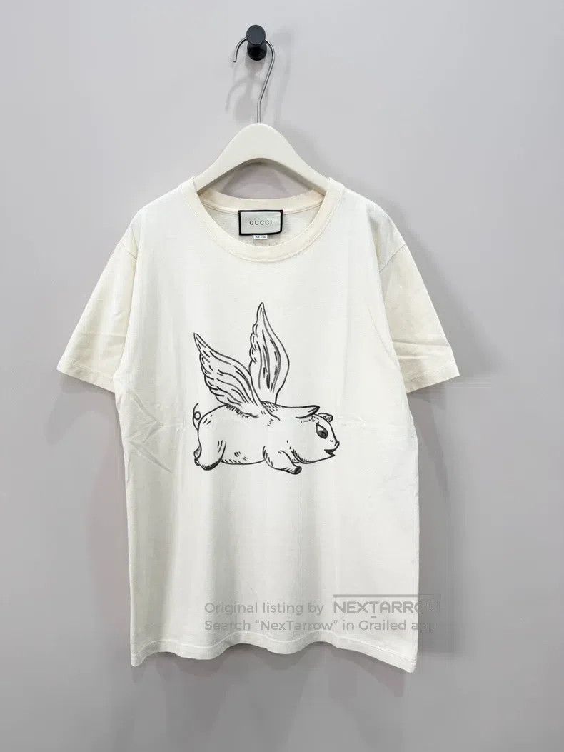 Gucci Flying pig printed short sleeves