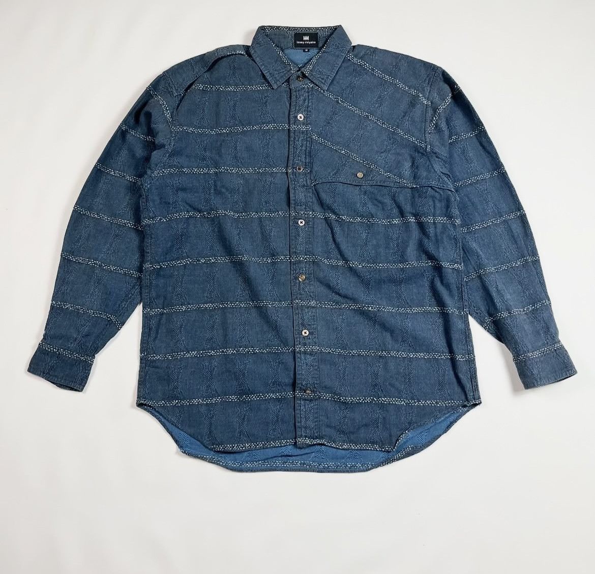Issey Miyake 90s Issey Miyake IM Jacquard Pattern Shirt Size US M / EU 48-50 / 2 - 1 Thumbnail