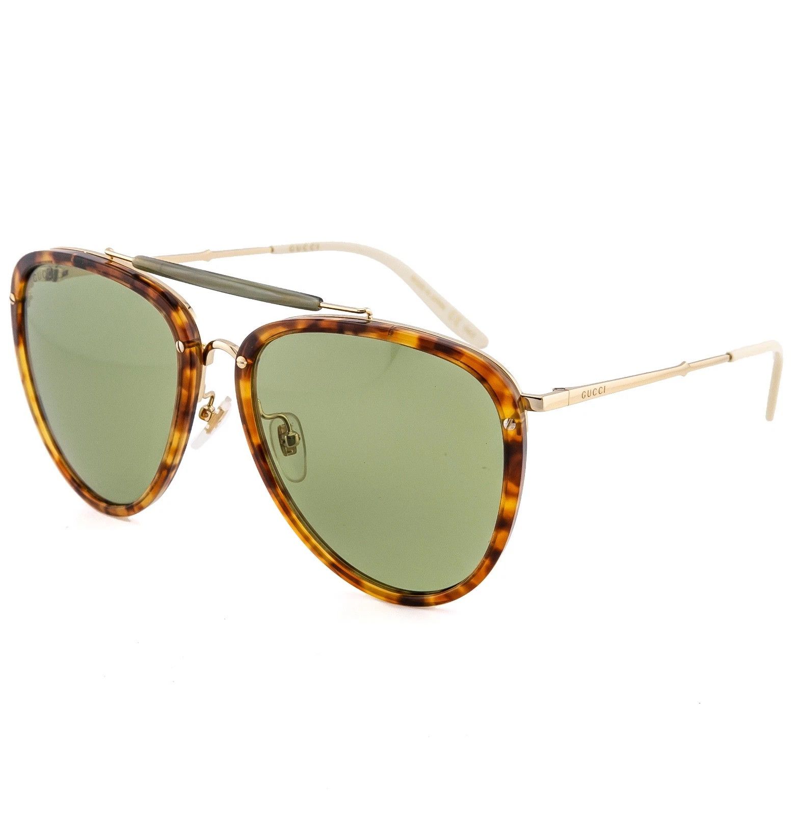 Gucci GUCCI 0672 Gg0672S Brown Havana Retro Aviator Sunglasses 003 Size ONE SIZE - 9 Thumbnail