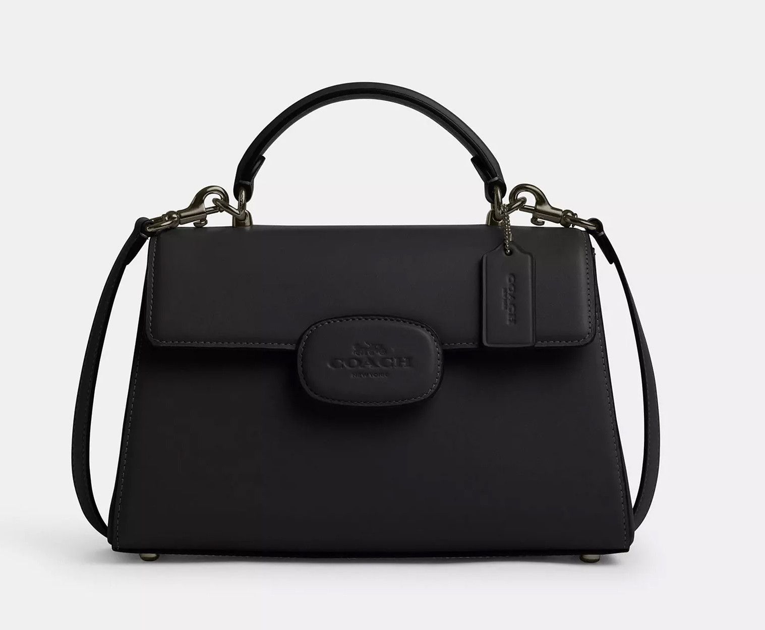Coach Eliza Top Handle Bag Gunmetal/Black CT852 Size ONE SIZE - 8 Thumbnail