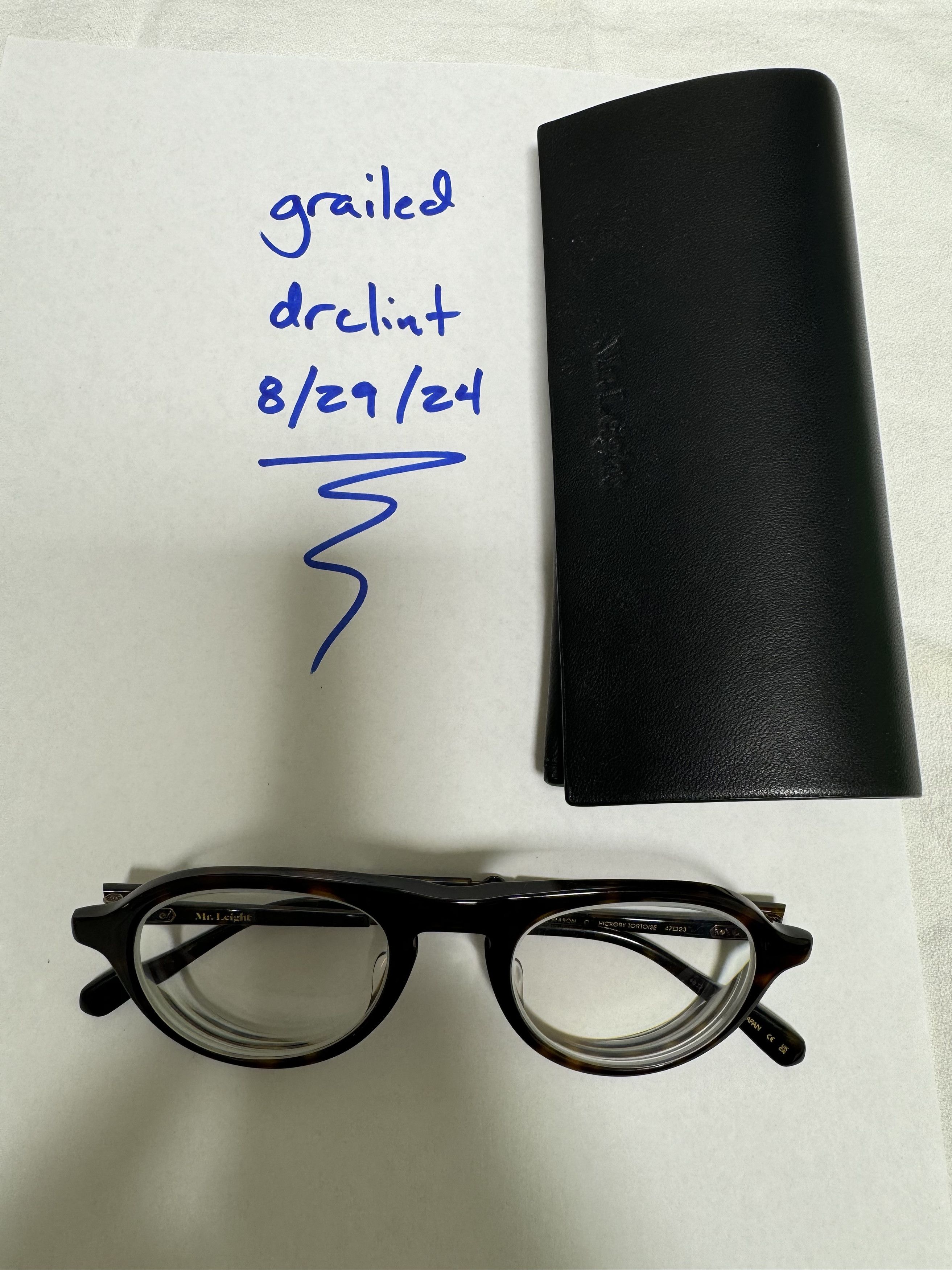 Mr. Leight Mason C glasses in size 47/23 Hickory Tortoise