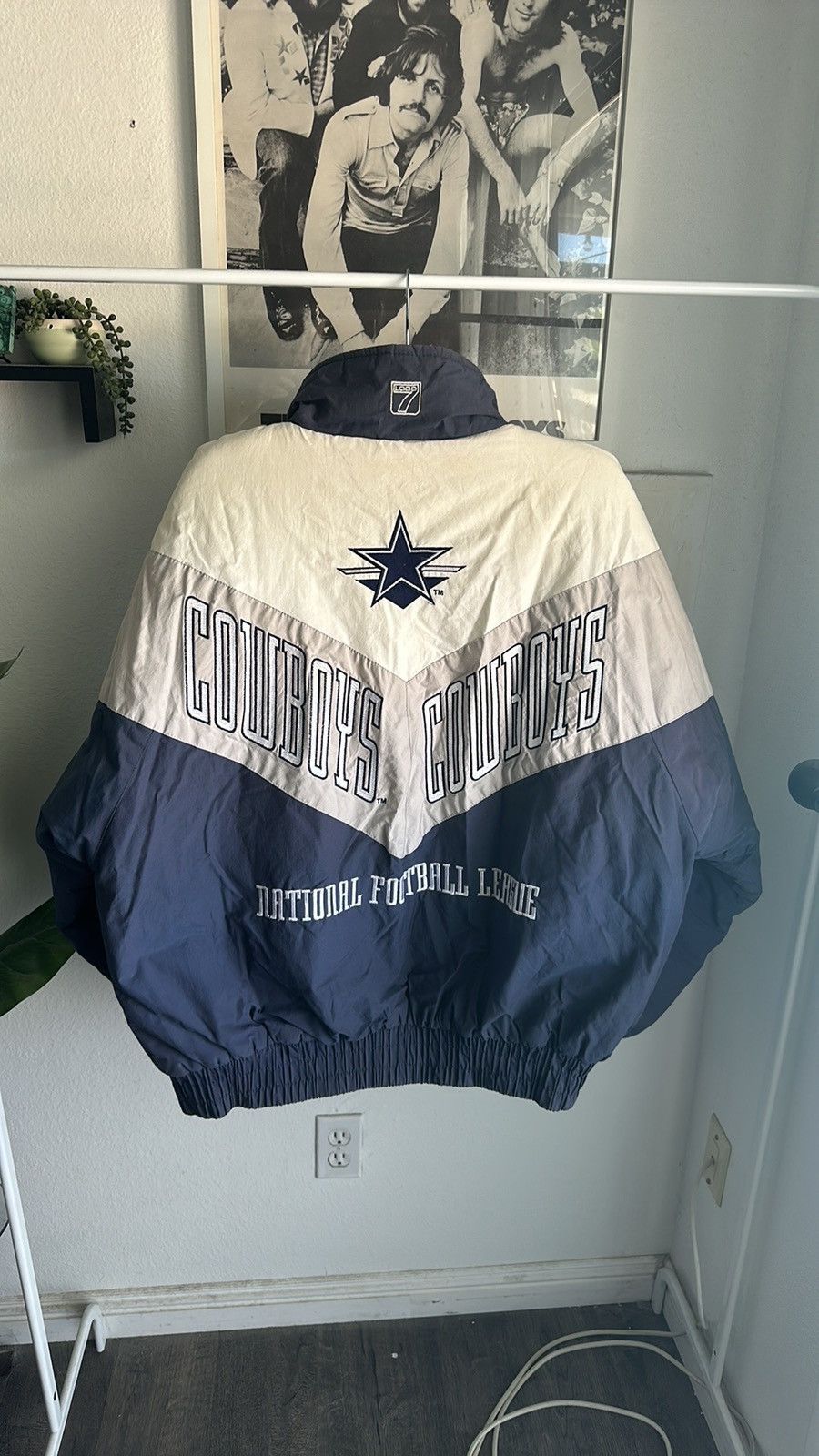 image of Logo 7 Team Nfl Dallas Cowboys Puffer Jacket in Blue, Men's (Size XL)