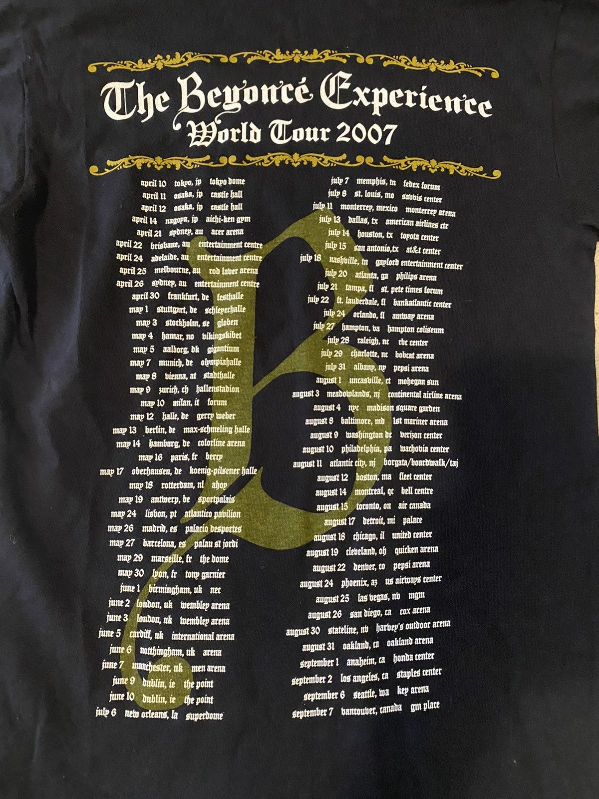 Beyonce The Beyonce Experience Tour T Shirt Size US S / EU 44-46 / 1 - 2 Thumbnail