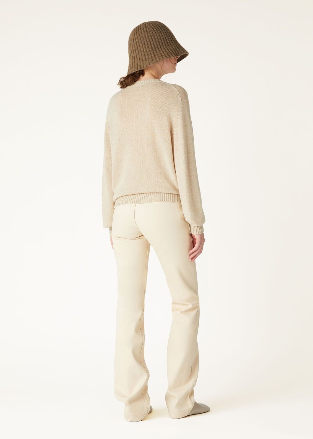 Loro Piana o1w1db10825 FAO5747 Cellio Crewneck Sweater in Beige Size M / US 6-8 / IT 42-44 - 5 Thumbnail