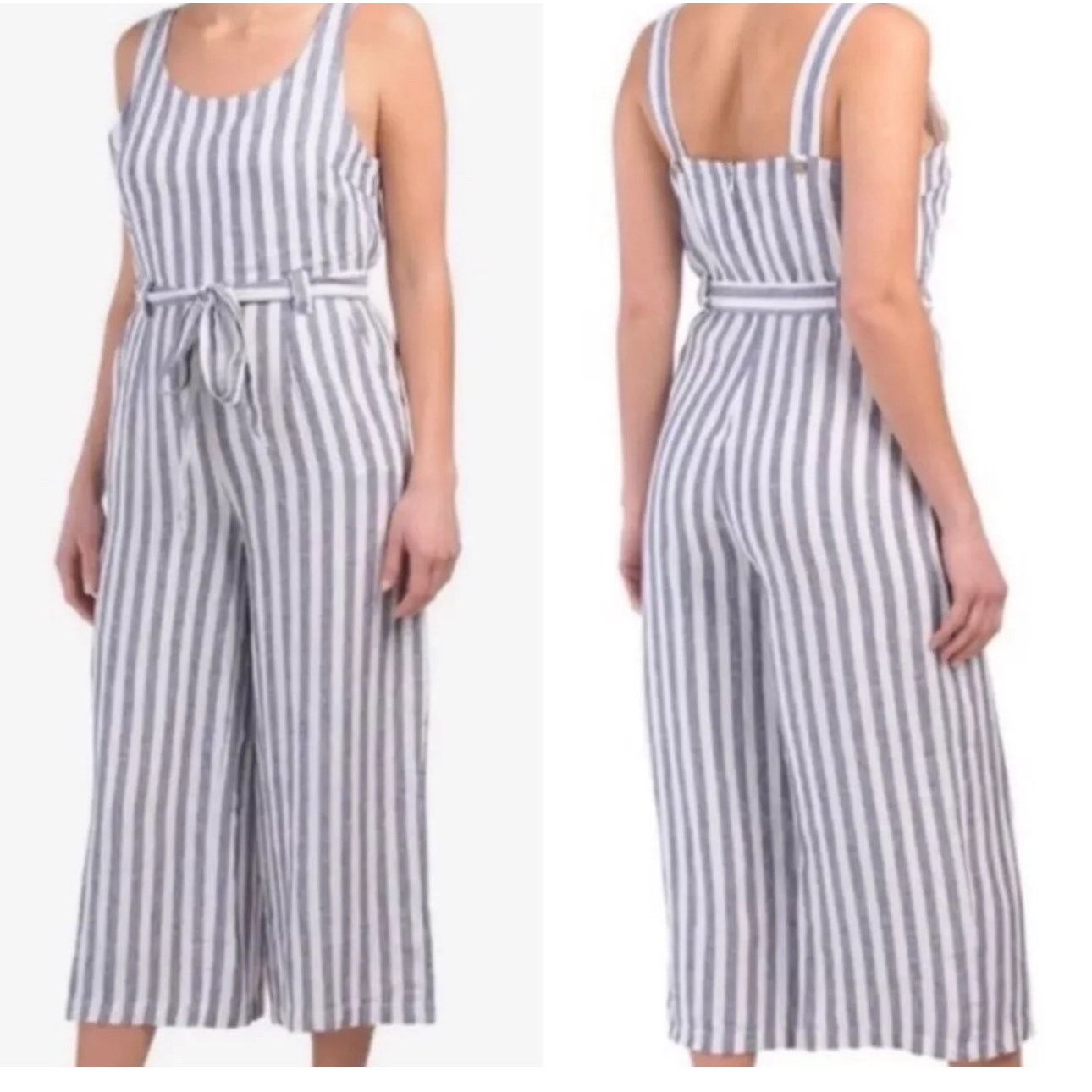 Rachel Zoe Rachel Zoe Jumpsuit Womens 4 NWT Linen Blue White Wide Leg Size 27" / US 4 / IT 40 - 1 Thumbnail