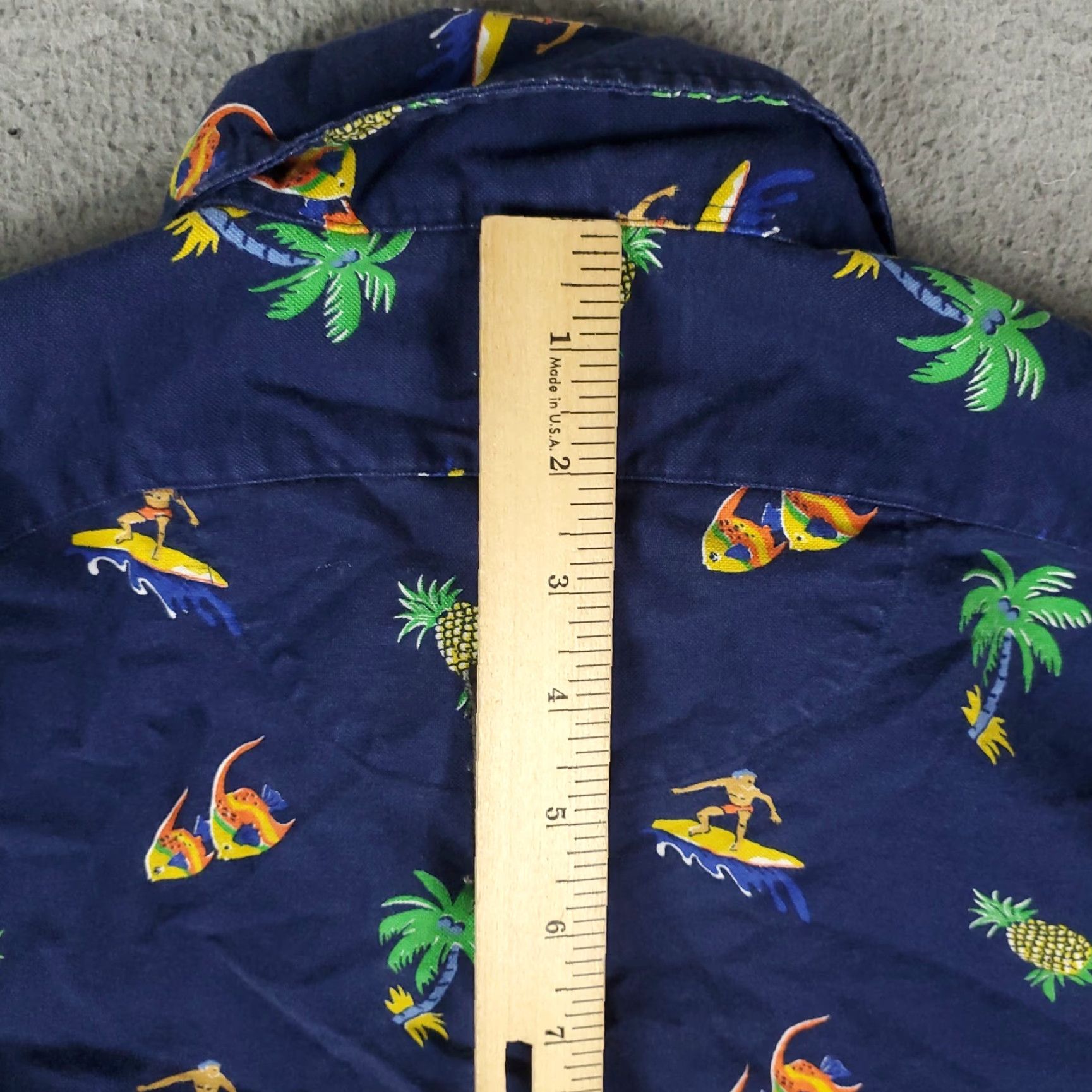 Ralph Lauren Ralph Lauren Shirt Mens Large Blue Tropical Fish Print Button-Up Short Sleeve Cotton Size US L / EU 52-54 / 3 - 3 Thumbnail