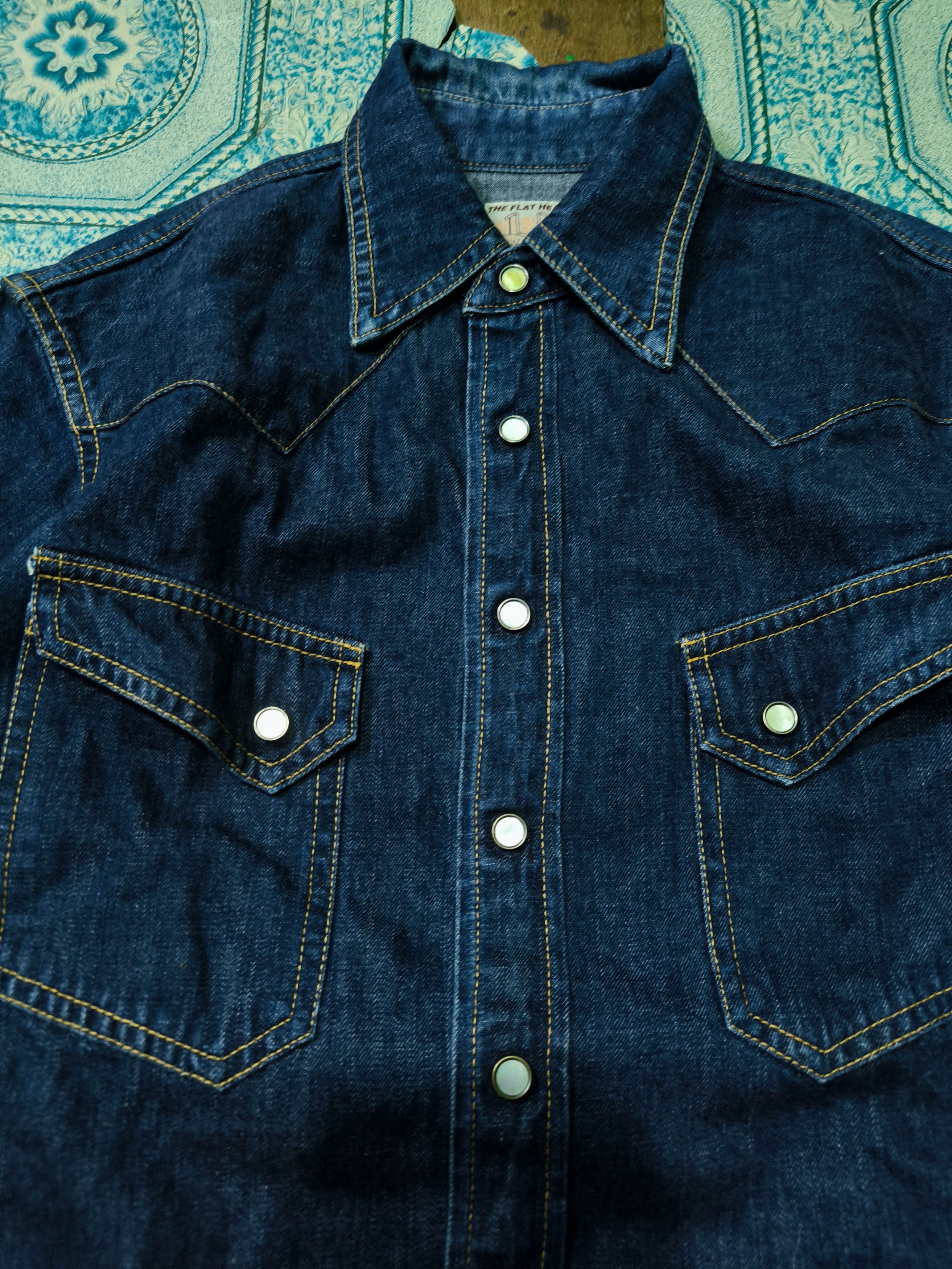 The Flat Head The Flat Head Western Denim Selvage Shirt Size US S / EU 44-46 / 1 - 3 Thumbnail