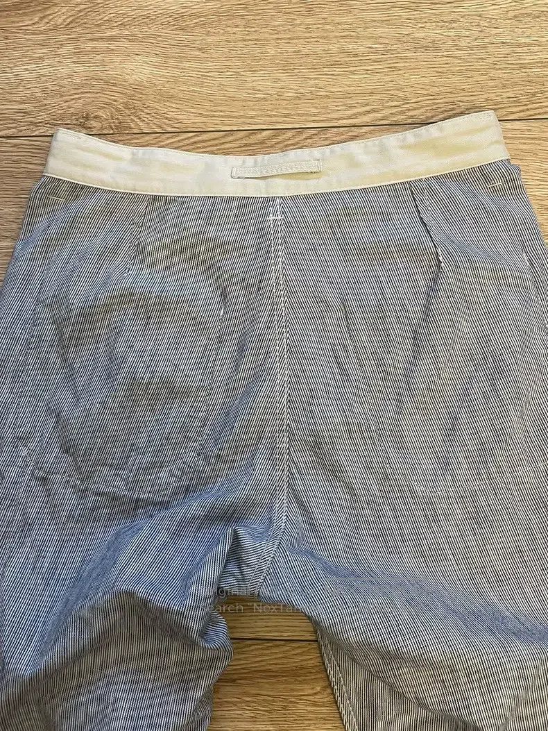 Nigel Cabourn Nigel Cabourn Vintage Blue and White Fine Stripe Work Pant Size US 32 / EU 48 - 6 Thumbnail