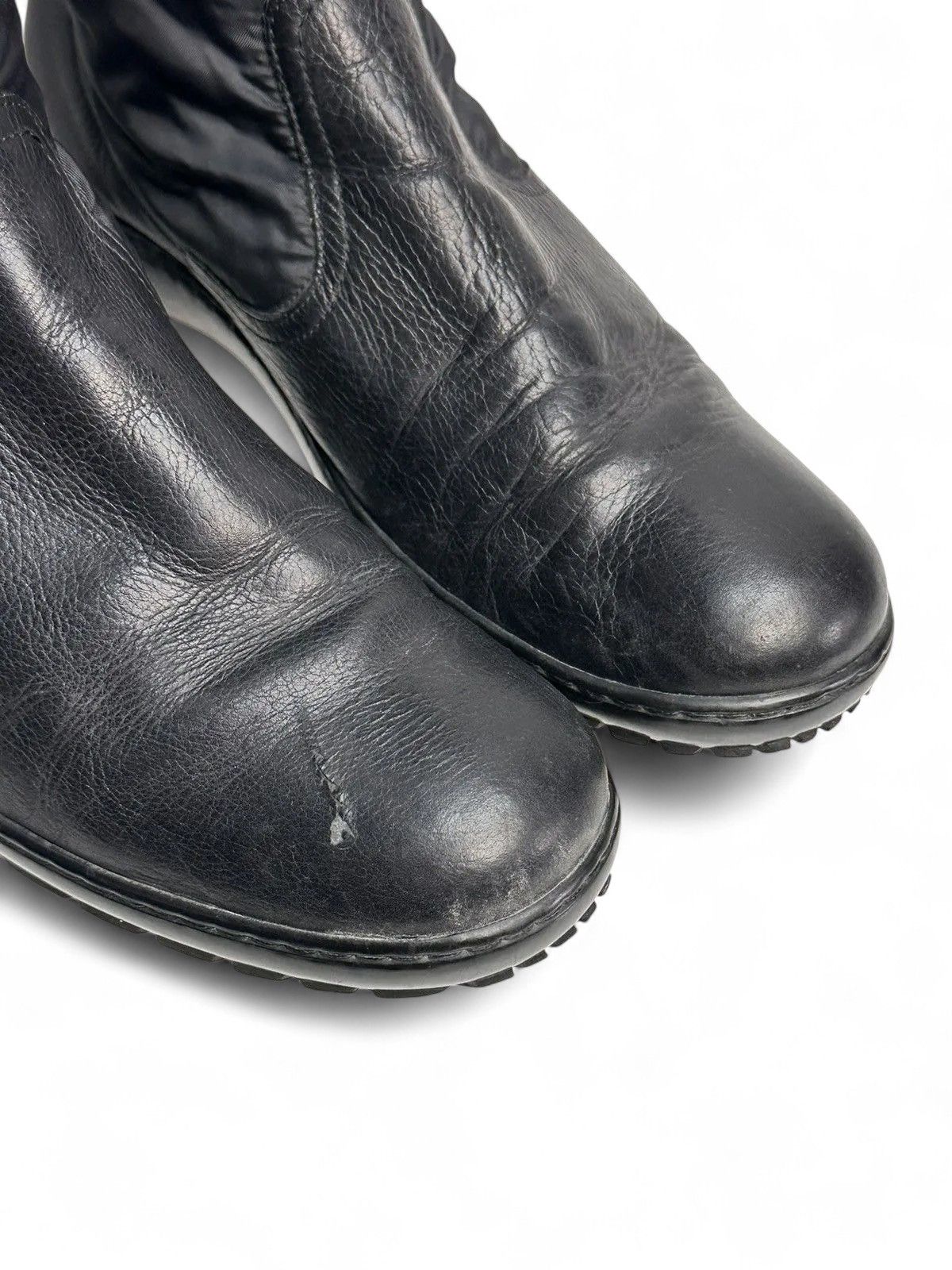 14th Addiction A.S. 98 Black Leather Vintage Boots Avantgarde Street Style Size US 10 / IT 40 - 11 Thumbnail