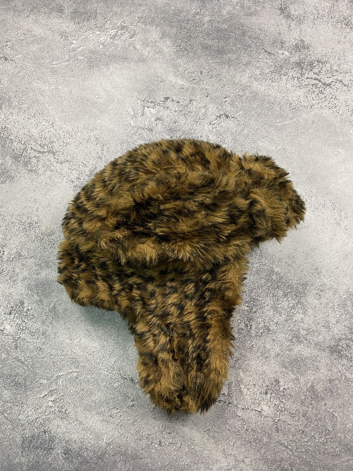 If Six Was Nine Vintage Y2K Fuzzy Ushanka Leopard Beanie Hat Mohair Faux Fur Size ONE SIZE - 5 Thumbnail