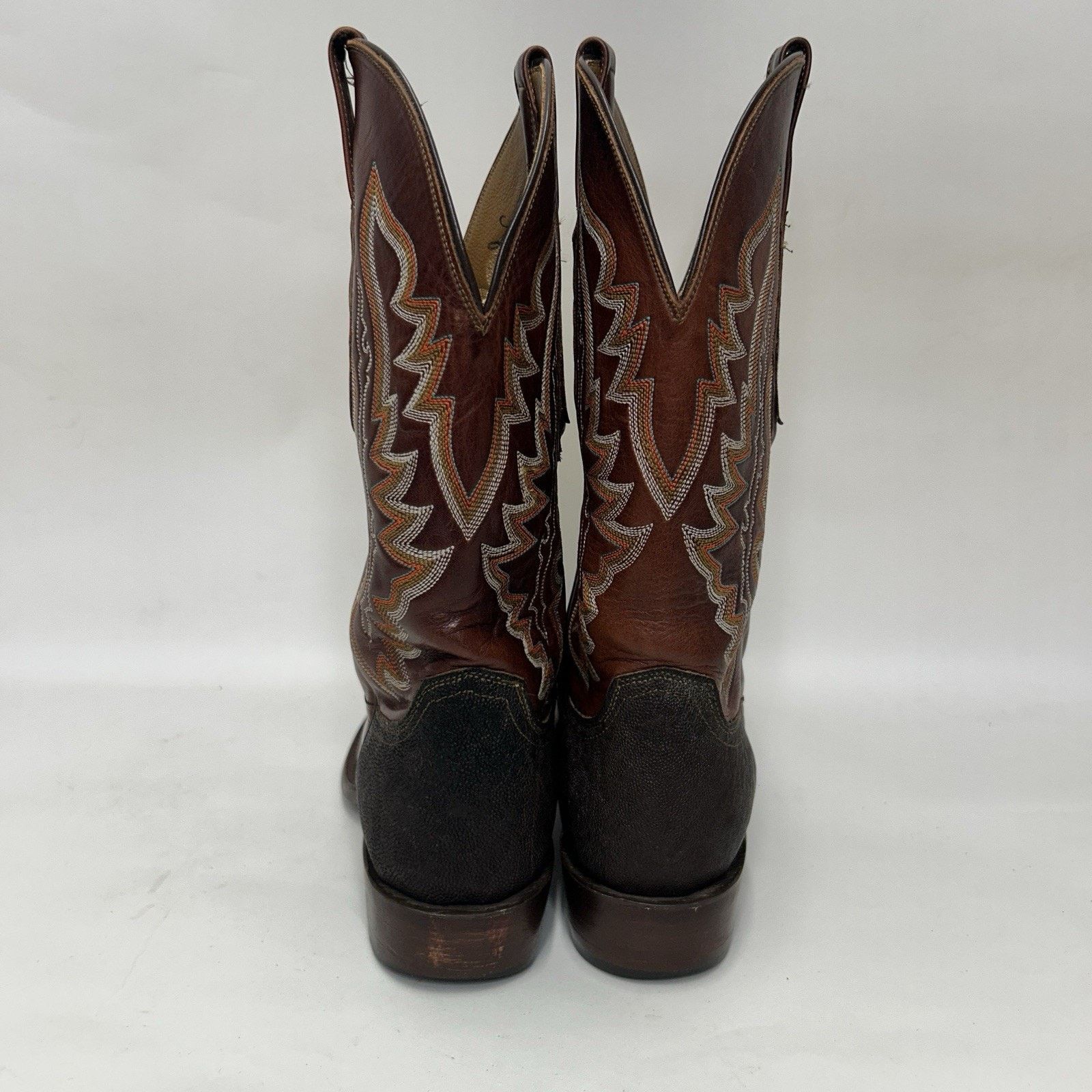 Lucchese Lucchese Shark Skin Square Toe Cowboy Boots “Brown” Size US 8 / EU 41 - 5 Thumbnail