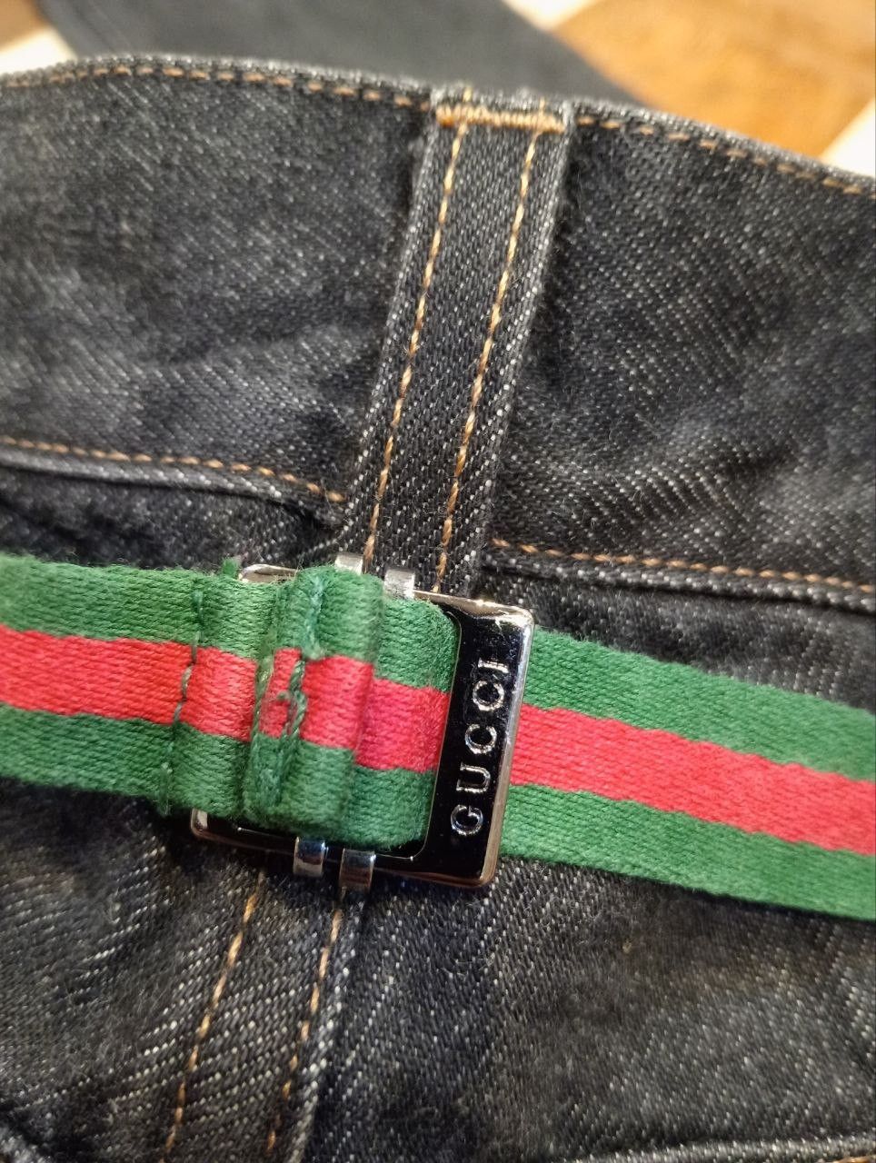 Gucci VINTAGE GUCCI BUCKLE BACK CARGO SELVEDGE JEANS Size US 30 / EU 46 - 14 Thumbnail