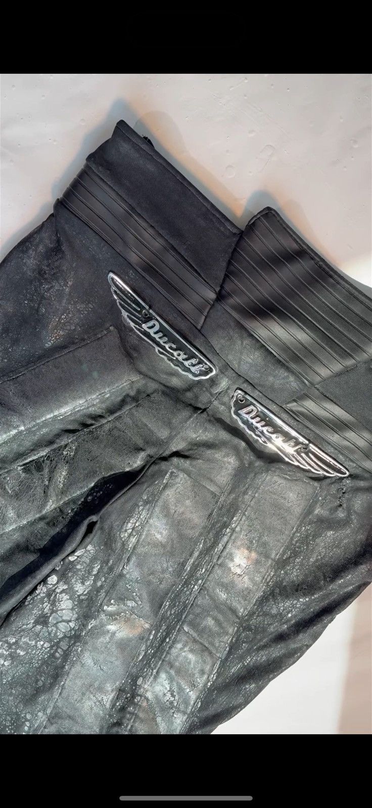 Vintage Vintage Ducati Nylon Wax Biker Pants Size US 34 / EU 50 - 6 Thumbnail