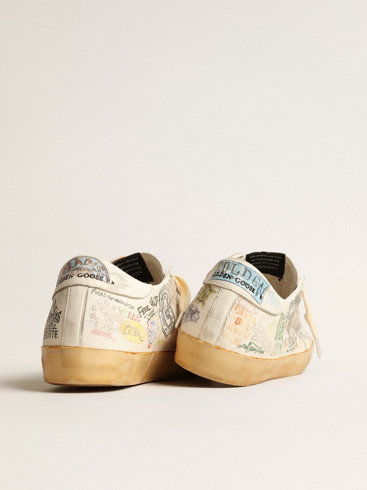 Golden Goose o1w1db10625 Super-Star in Nappa With Graffiti in Multicolor Size US 9 / EU 42 - 4 Thumbnail