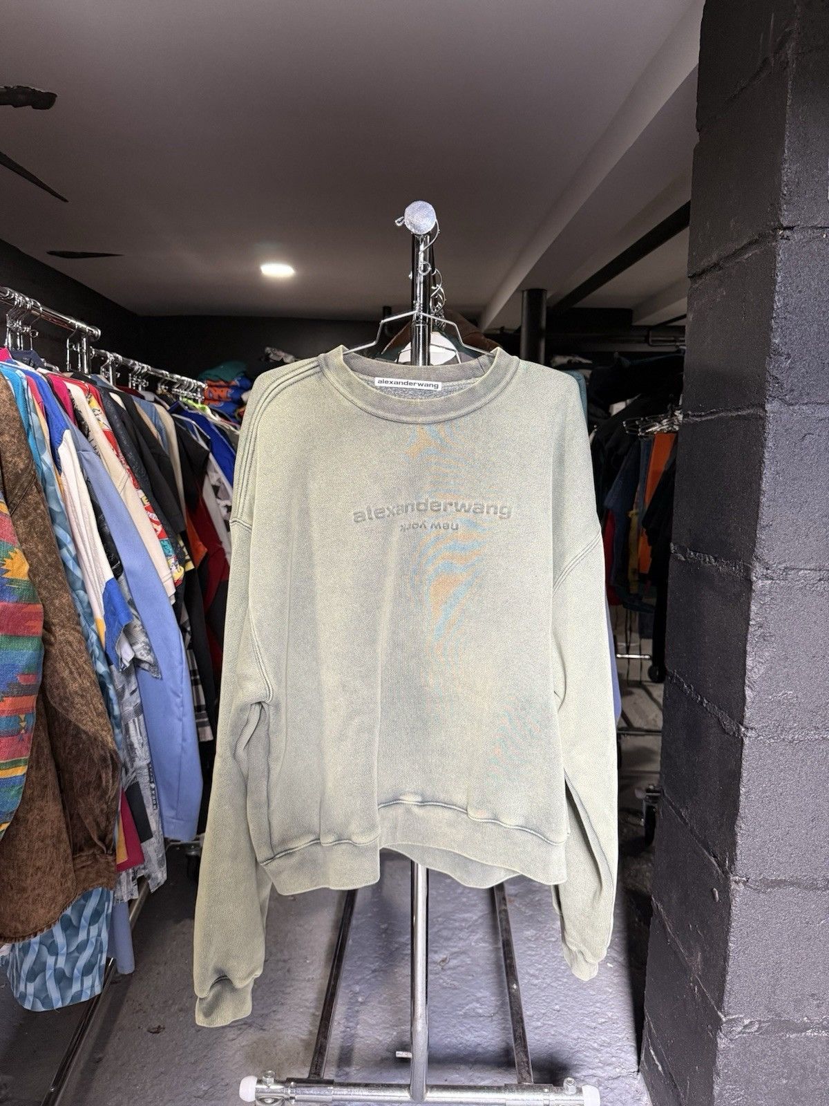 Alexander Wang Mens Alexander Wang New York Green Crewneck Sweatshirt Large Size US L / EU 52-54 / 3 - 4 Thumbnail