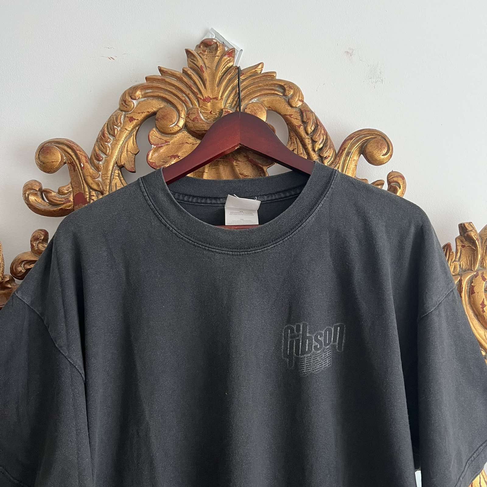 Band Tees × Vintage Vintage Gibson USA T-shirt with backprint Sz XL 90s Size US XL / EU 56 / 4 - 3 Thumbnail
