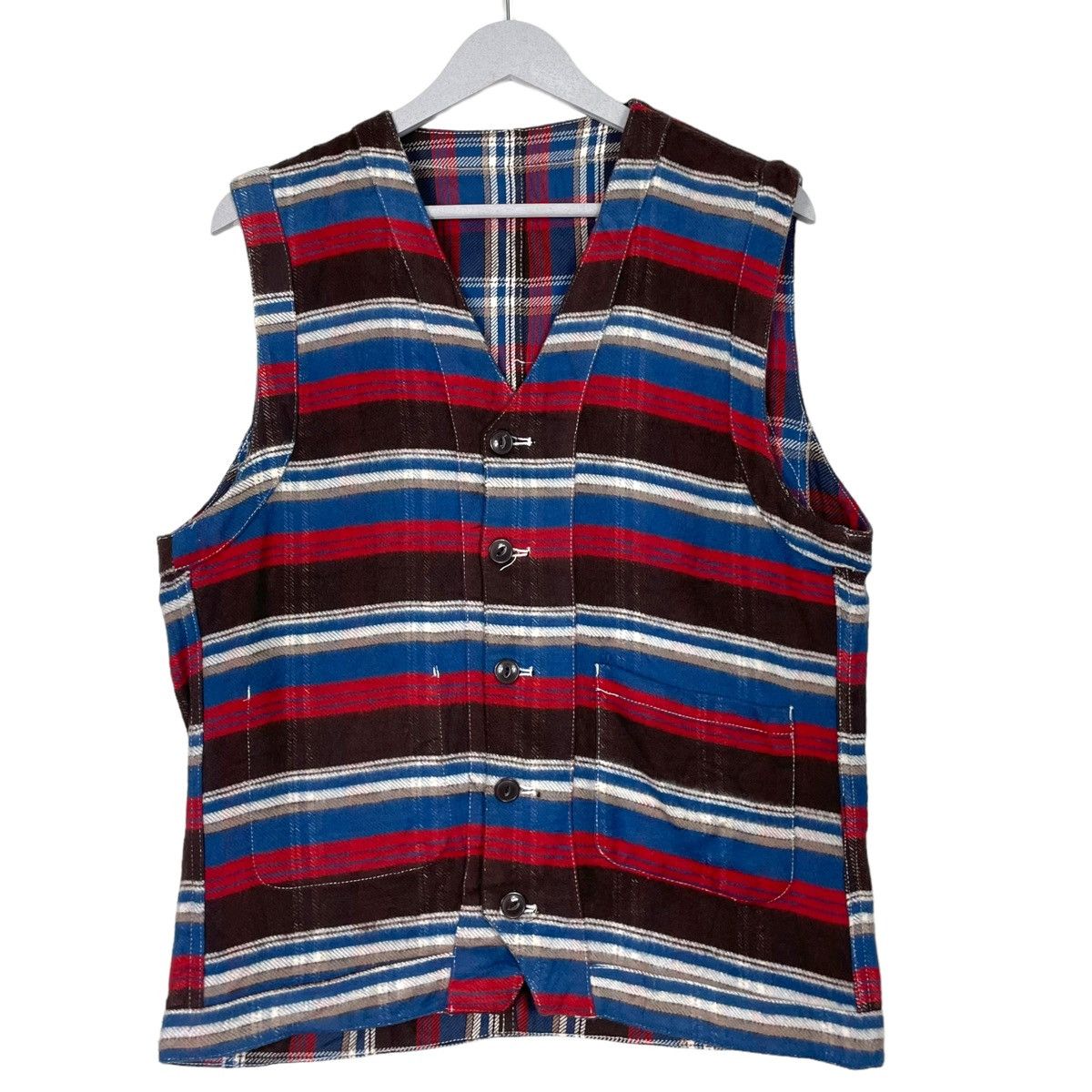 Global Work × Japanese Brand × Toyo Enterprises 💥NATIVE STYLE BUTTON VEST Size US L / EU 52-54 / 3 - 1 Thumbnail